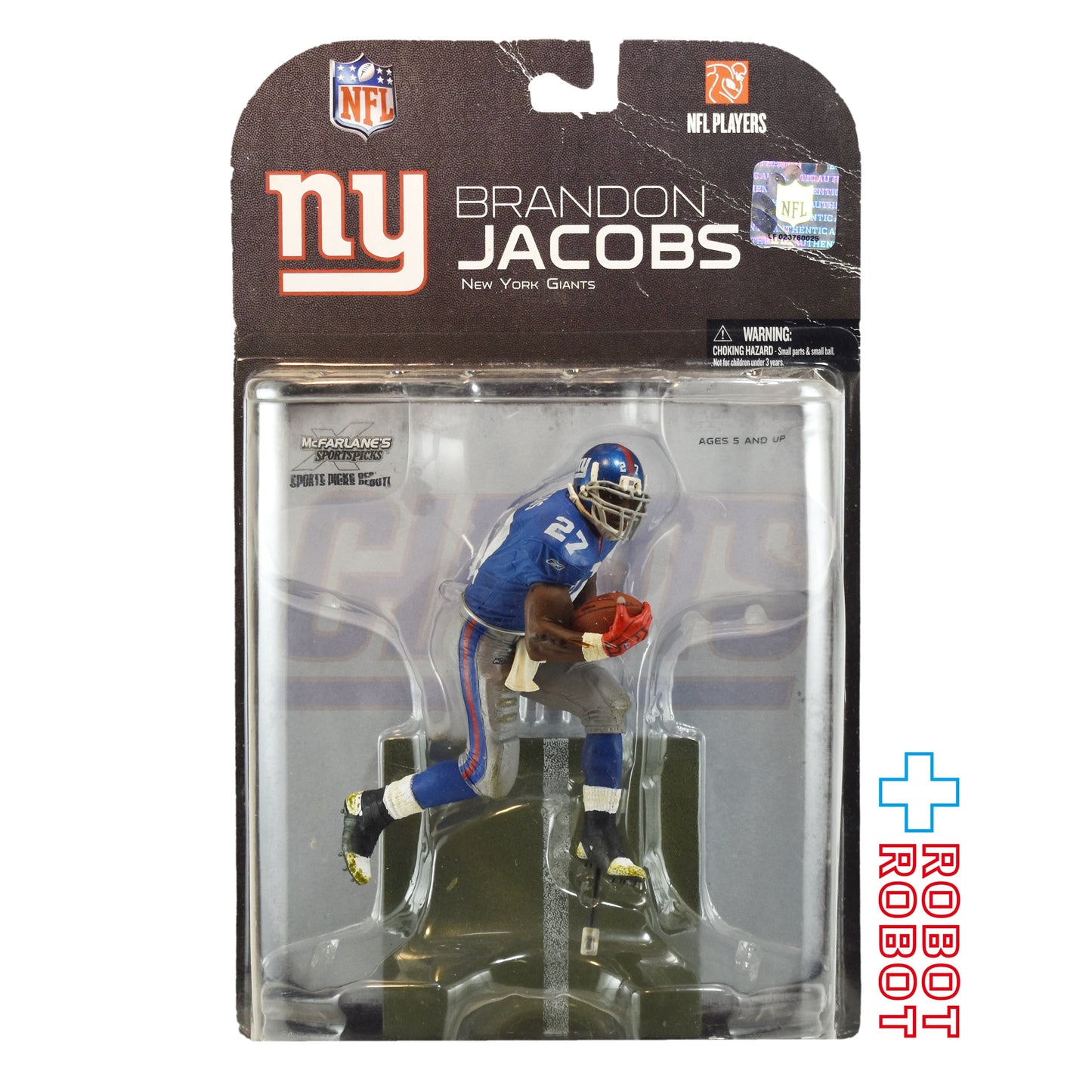 マクファーレントイズ マクファーレンズスポーツピックス シリーズ8 NFL ニューヨーク・ジャイアンツ ブランドン・ジェイコブス 6インチ フィギュア 未開封 2008