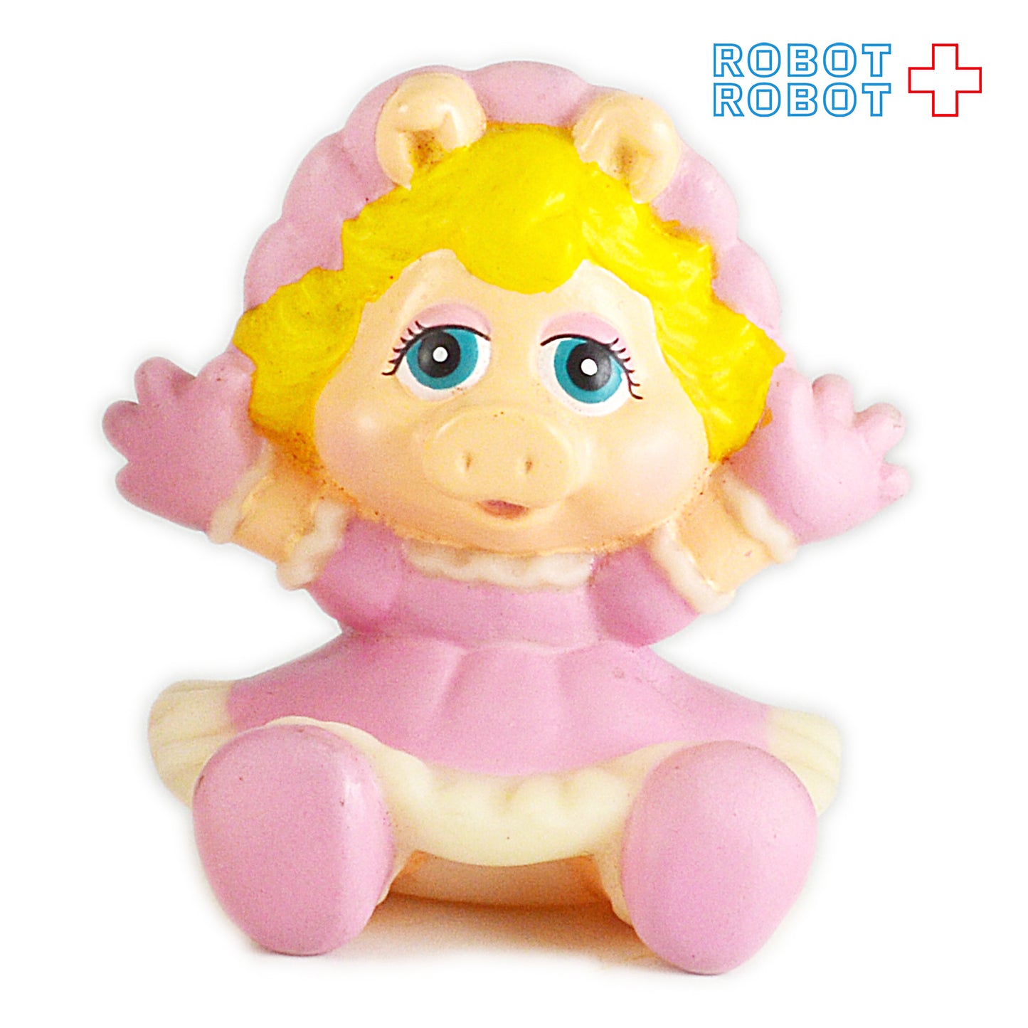 マペッツ ベビー・ミス・ピギー 両手あげ ソフビ人形 1989レムコ社