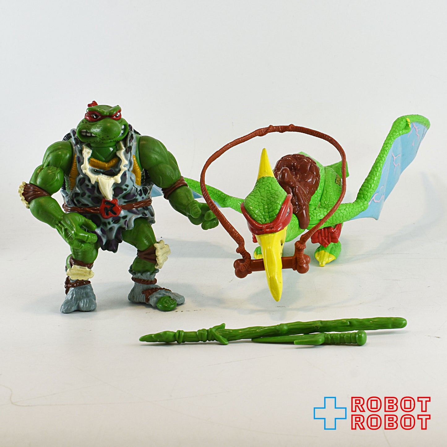プレイメイツ ティーンエイジ・ミュータント・ニンジャ・タートルズ TMNT ケイブラファエロと恐竜 アクションフィギュア ルース完品