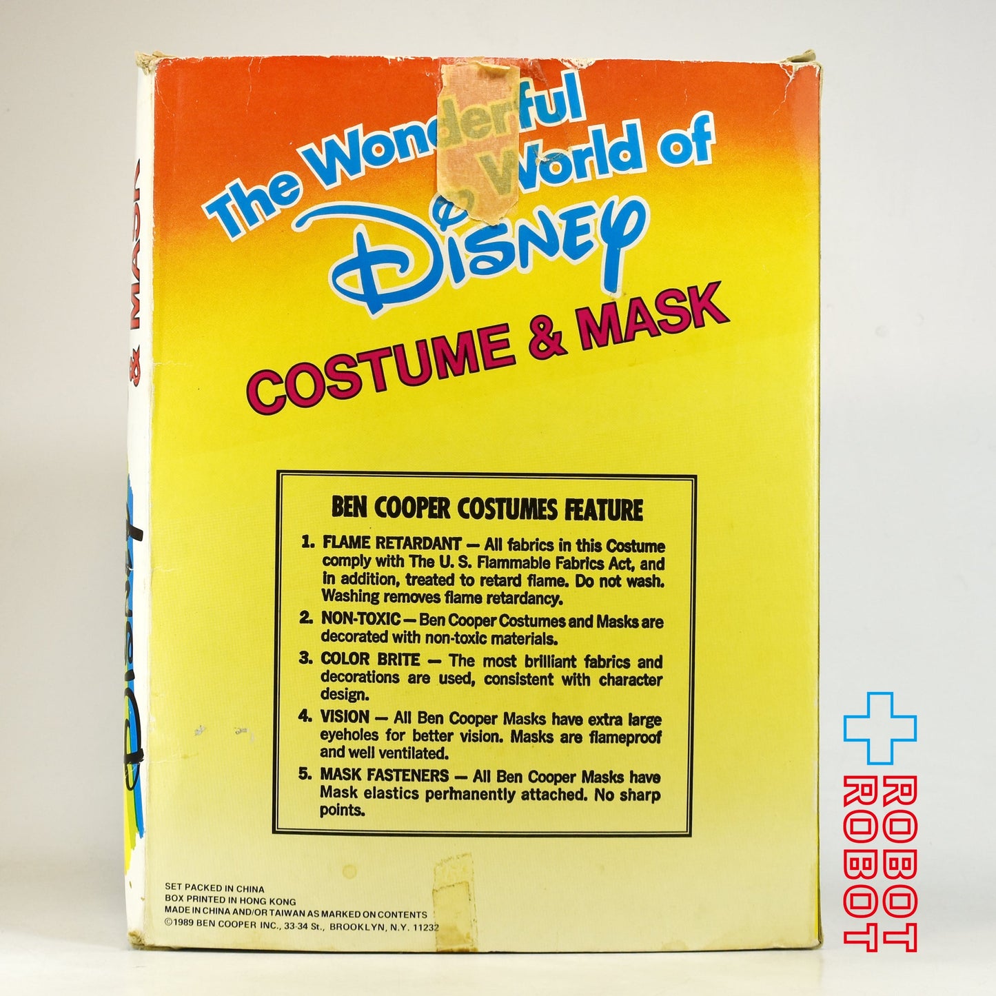 ベンクーパー社 ディズニー ミッキーマウス コスチューム＆マスク 1989 箱入未使用