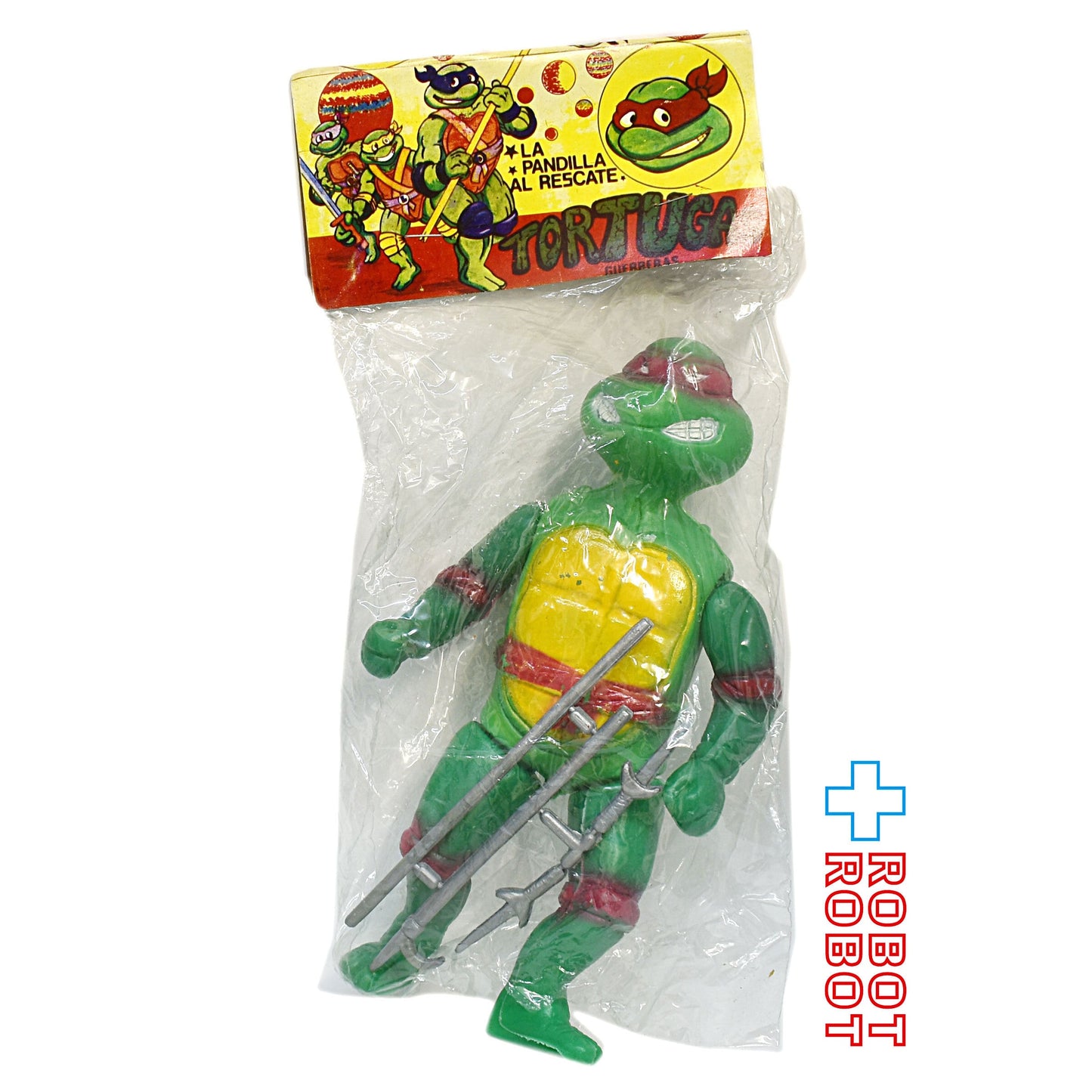 メキシコ製 タートルズ TMNT 赤ベルト 赤マスク ポリ製アクションフィギュア