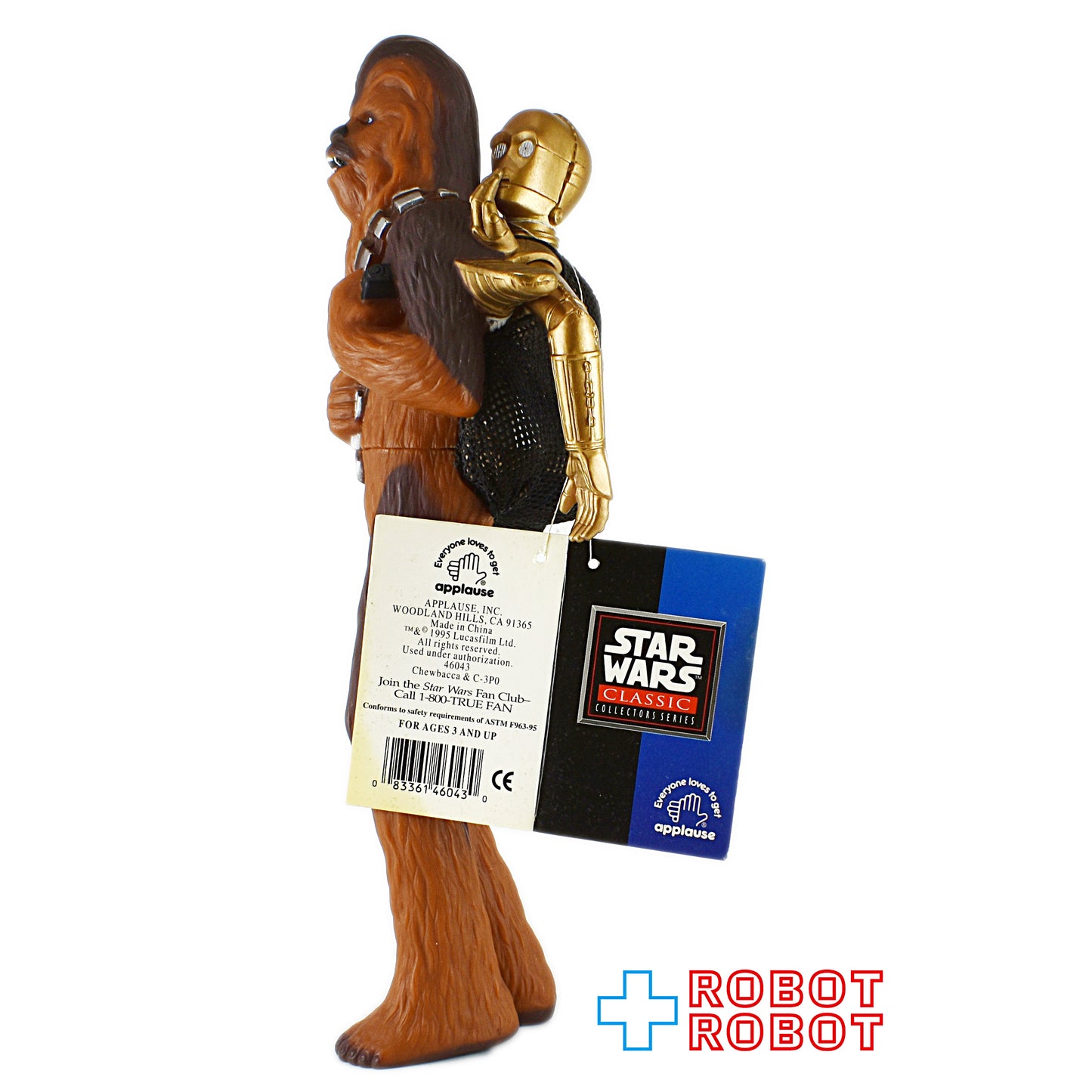 スター・ウォーズ アプローズ社 チューバッカ＆C-3PO ソフビフィギュア 紙タグ付