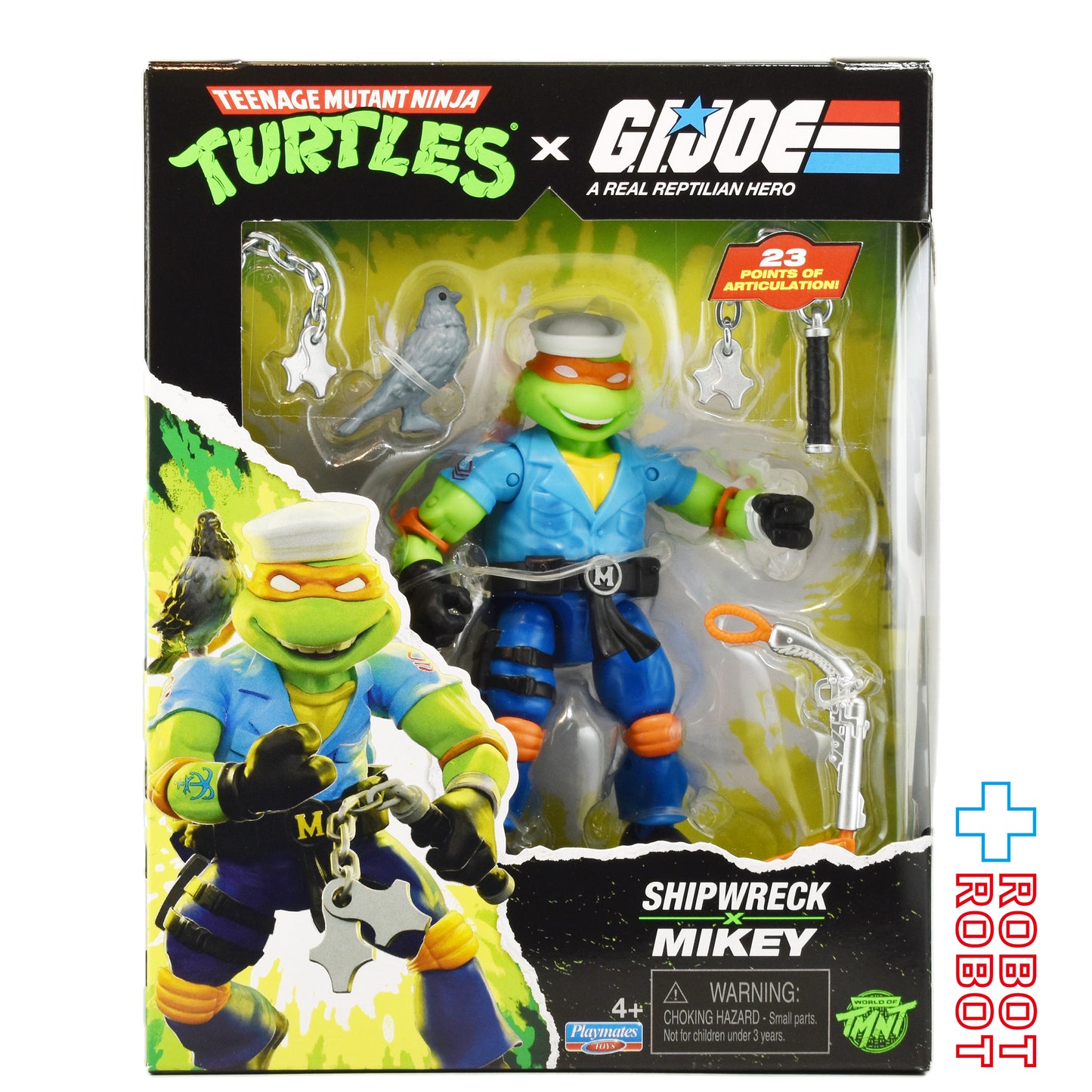 プレイメイツ ティーンエイジ・ミュータント・ニンジャ・タートルズ TMNT x G.I.ジョー ミケランジェロ as シップレック アクションフィギュア 未開封