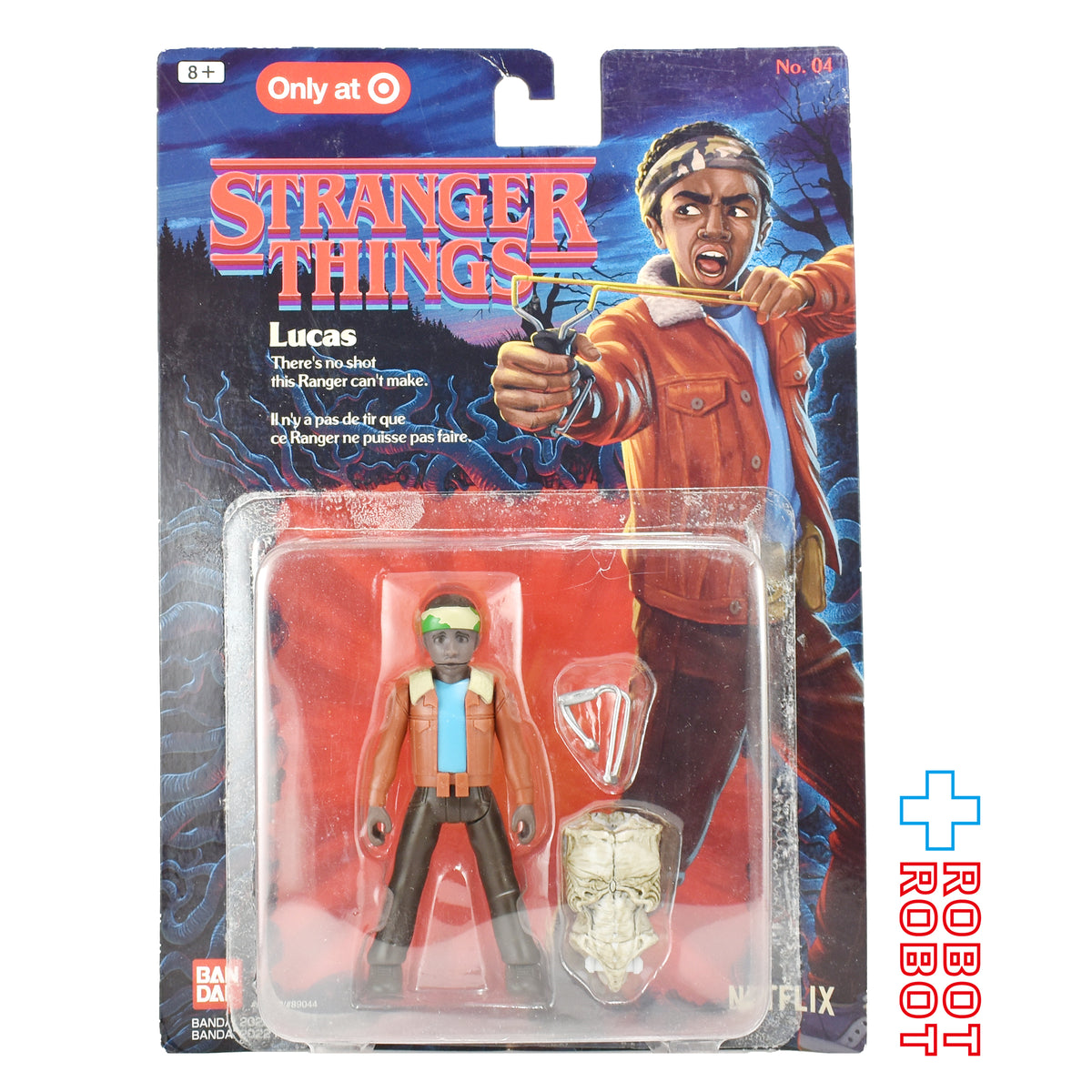 バンダイ ストレンジャー・シングス 未知の世界 ルーカス 4インチ フィーチャーフィギュア ターゲット限定 ※パッケージダメージ
