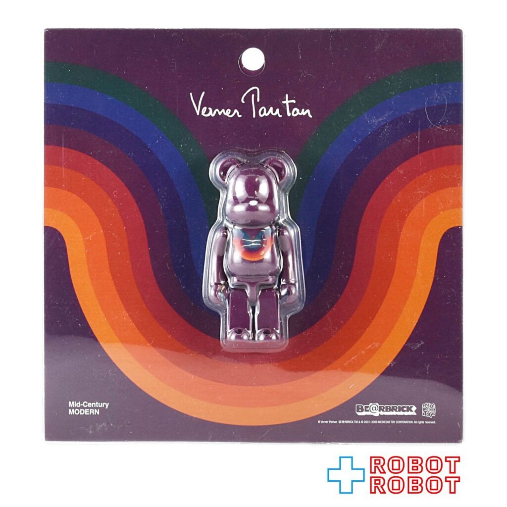 メディコム BE@RBRICK 100％ ベアブリック Verner Panton ヴェルナー・パントン 紫 未開封