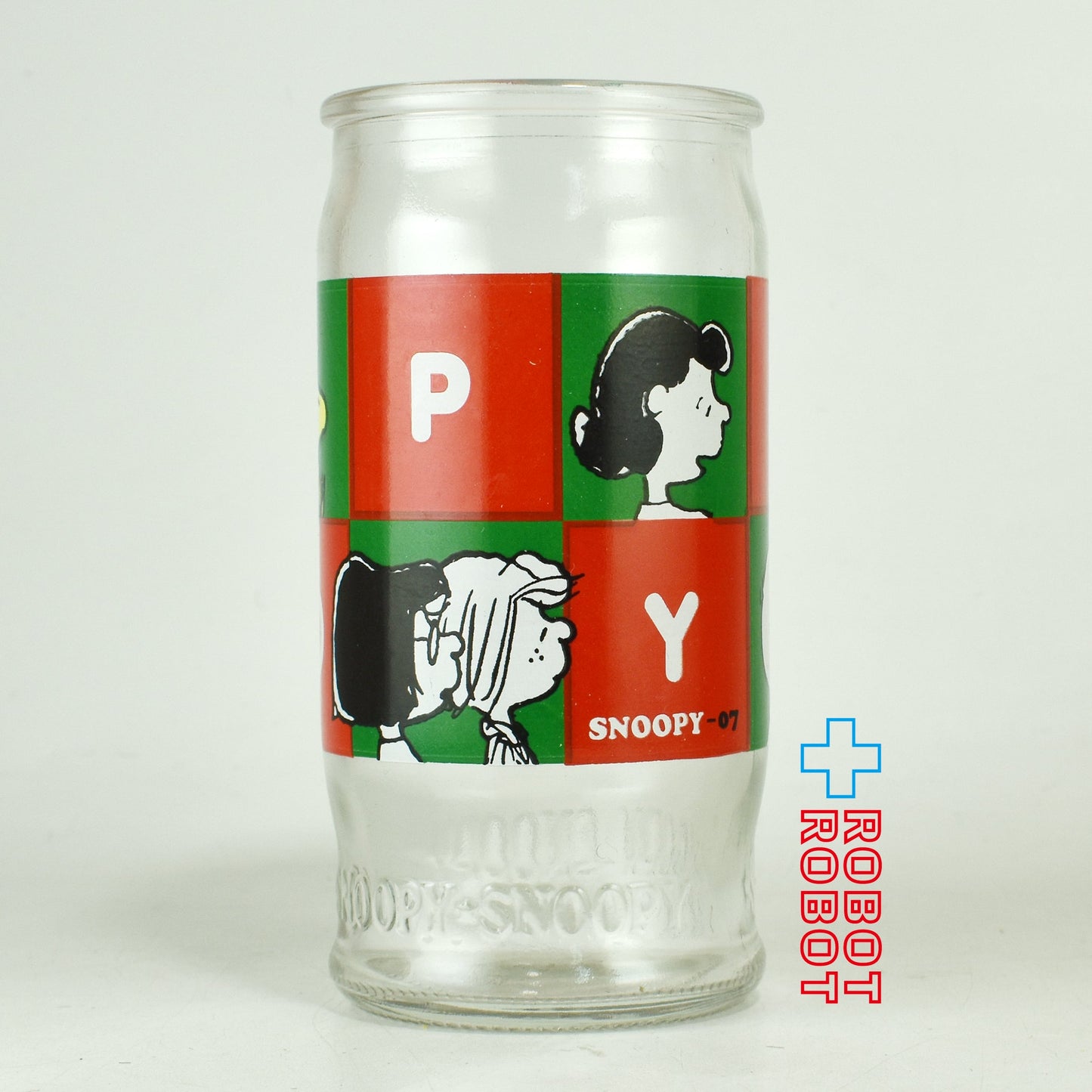 ピーナッツ・ギャング スヌーピー '07 ガラス 空き瓶 カップ グラス