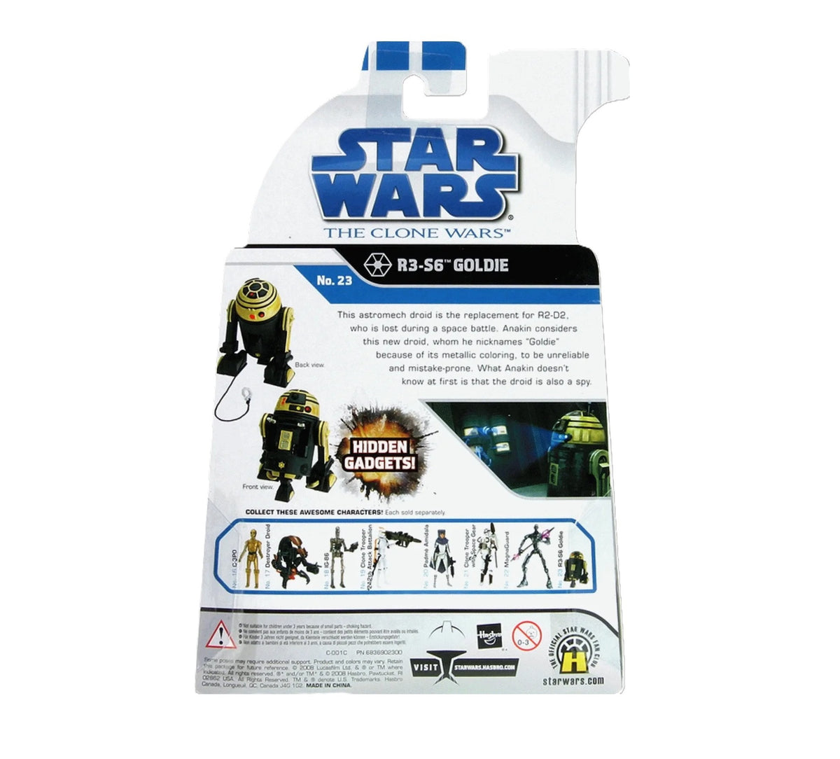 スター・ウォーズ CW2008 No23 R3-S6 ゴールディー クローン・ウォーズ 3.75インチ アクションフィギュア 未開封