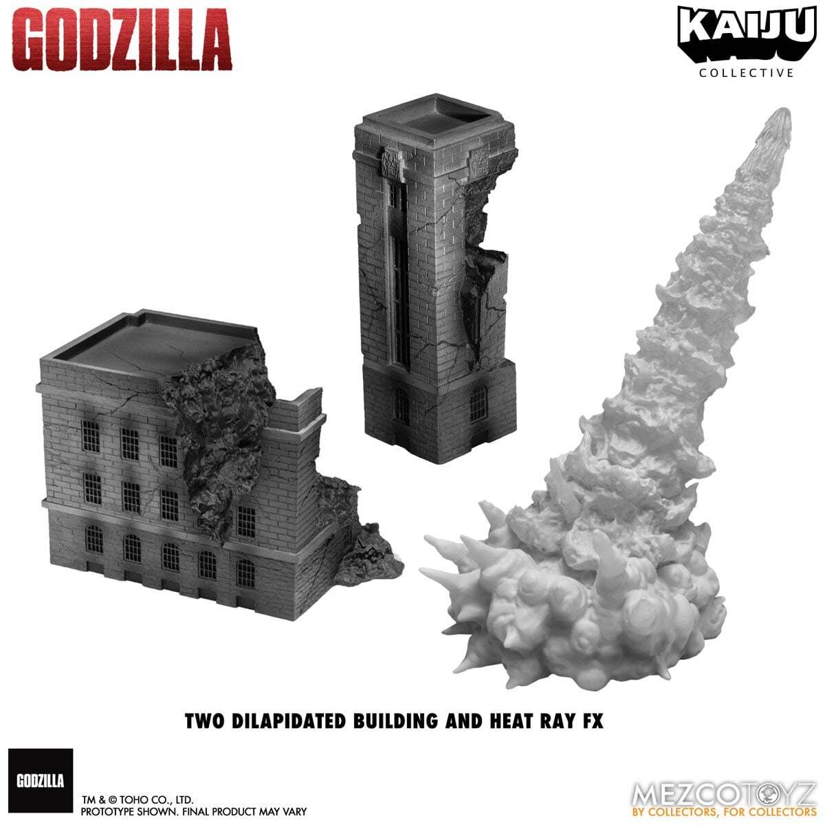 メズコ 怪獣コレクティブ ゴジラ (1954) ブラック & ホワイト エディション 12インチ アクションフィギュア 未開封