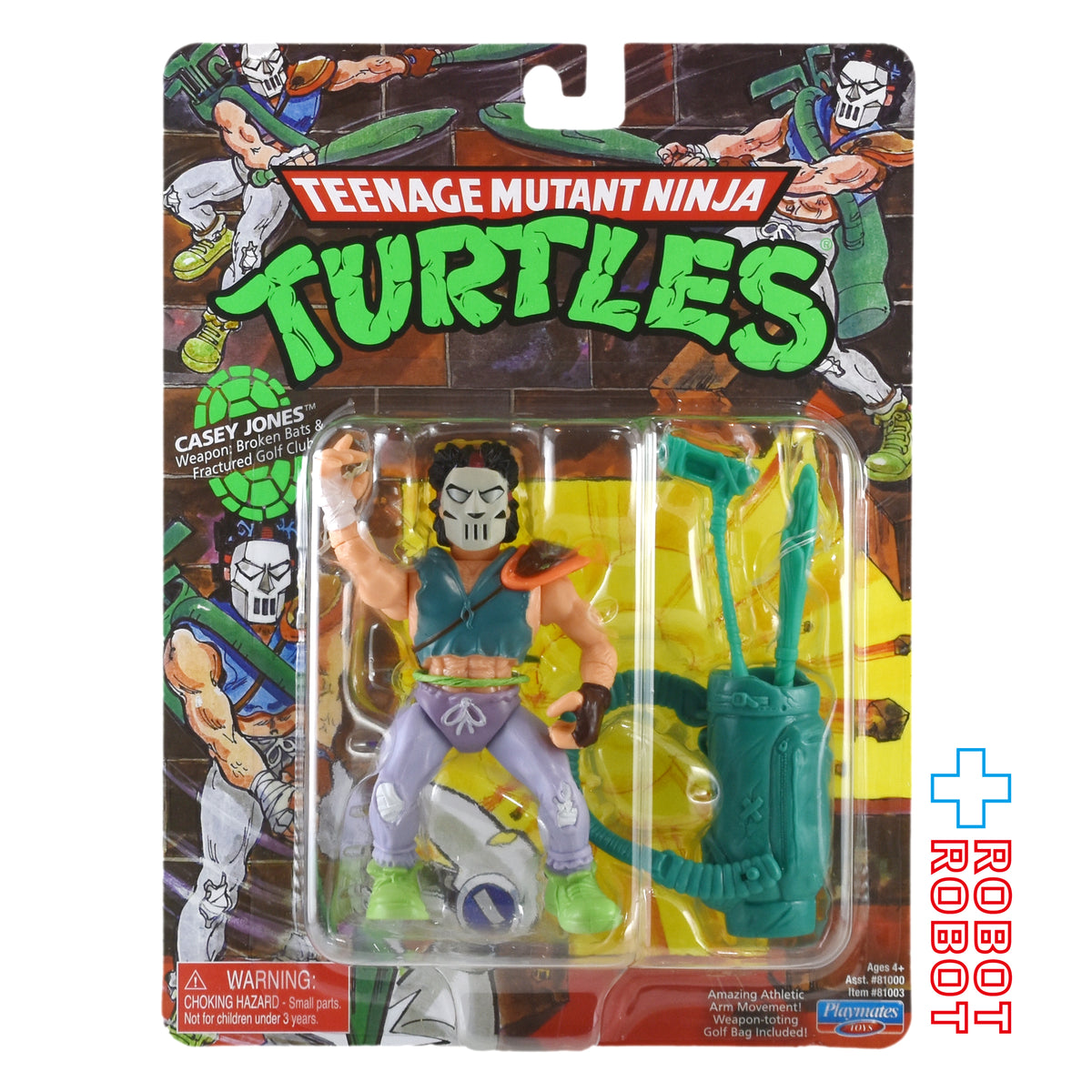 プレイメイツ タートルズ TMNT クラシック・ミュータント #3 ケイシー・ジョーンズ 4インチ アクションフィギュア 未開封