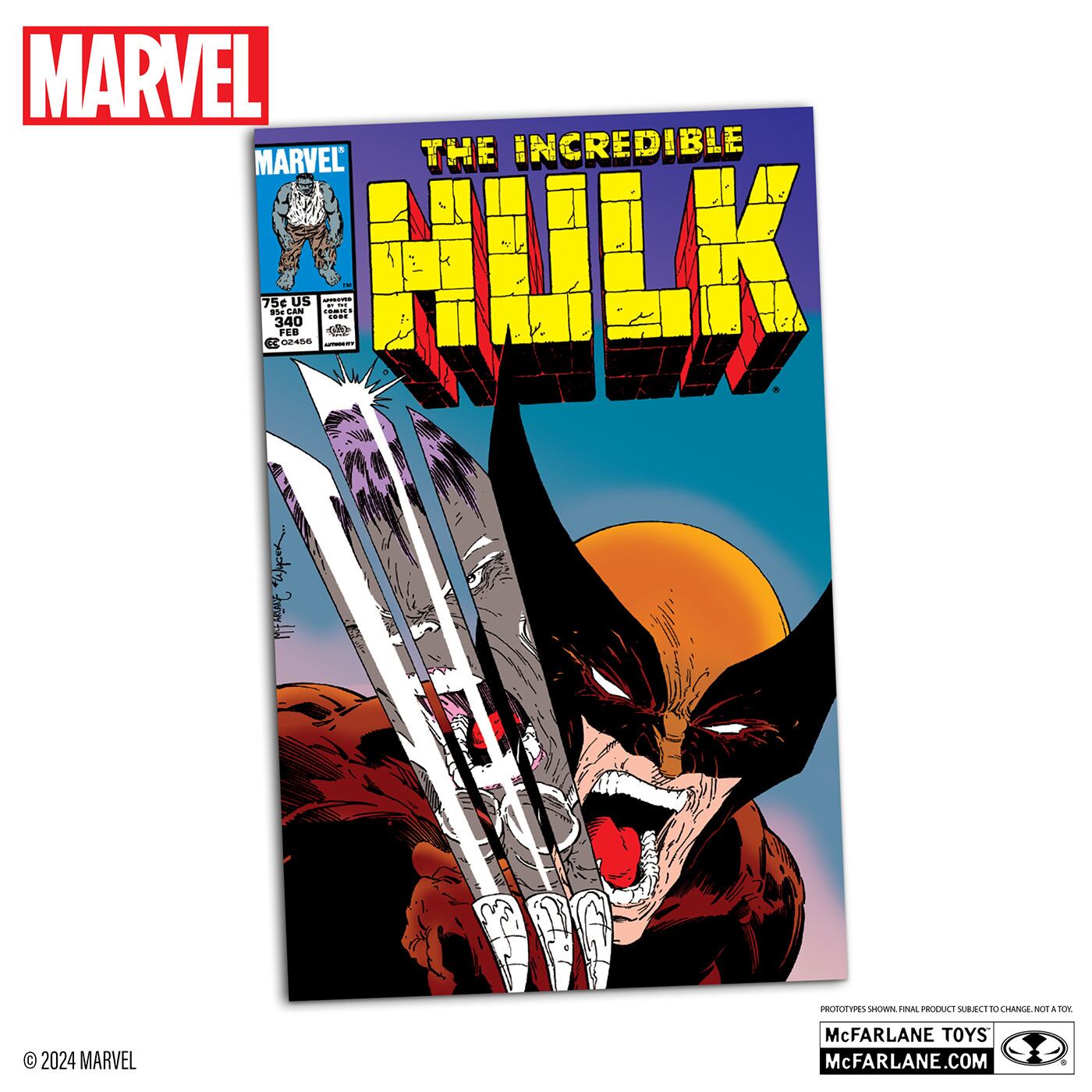 マクファーレン・トイズ マーベル シーン・フィギュア #004 ウルヴァリン トッド・マクファーレン・トイズ／The Incredible Hulk Vol.1 #340 1/6 スタチューフィギュア 未開封