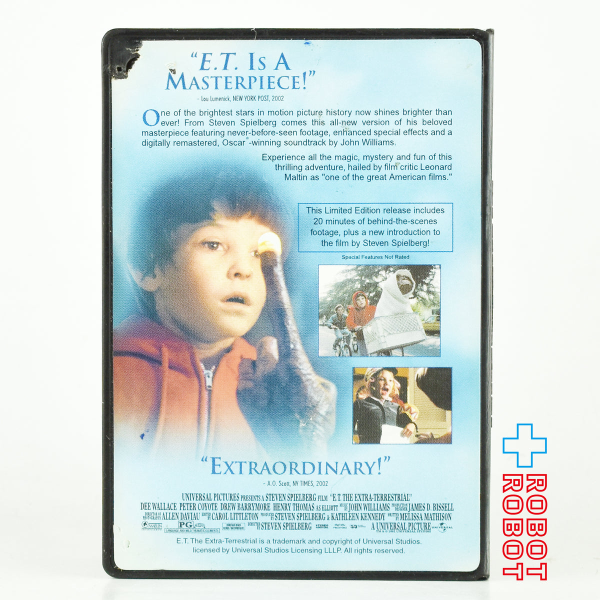 ウェンディーズ E.T. VHSケース ライト・アップ・フィギュア キッズミールトイ 2002 ※難有り 動作不可 点灯不可