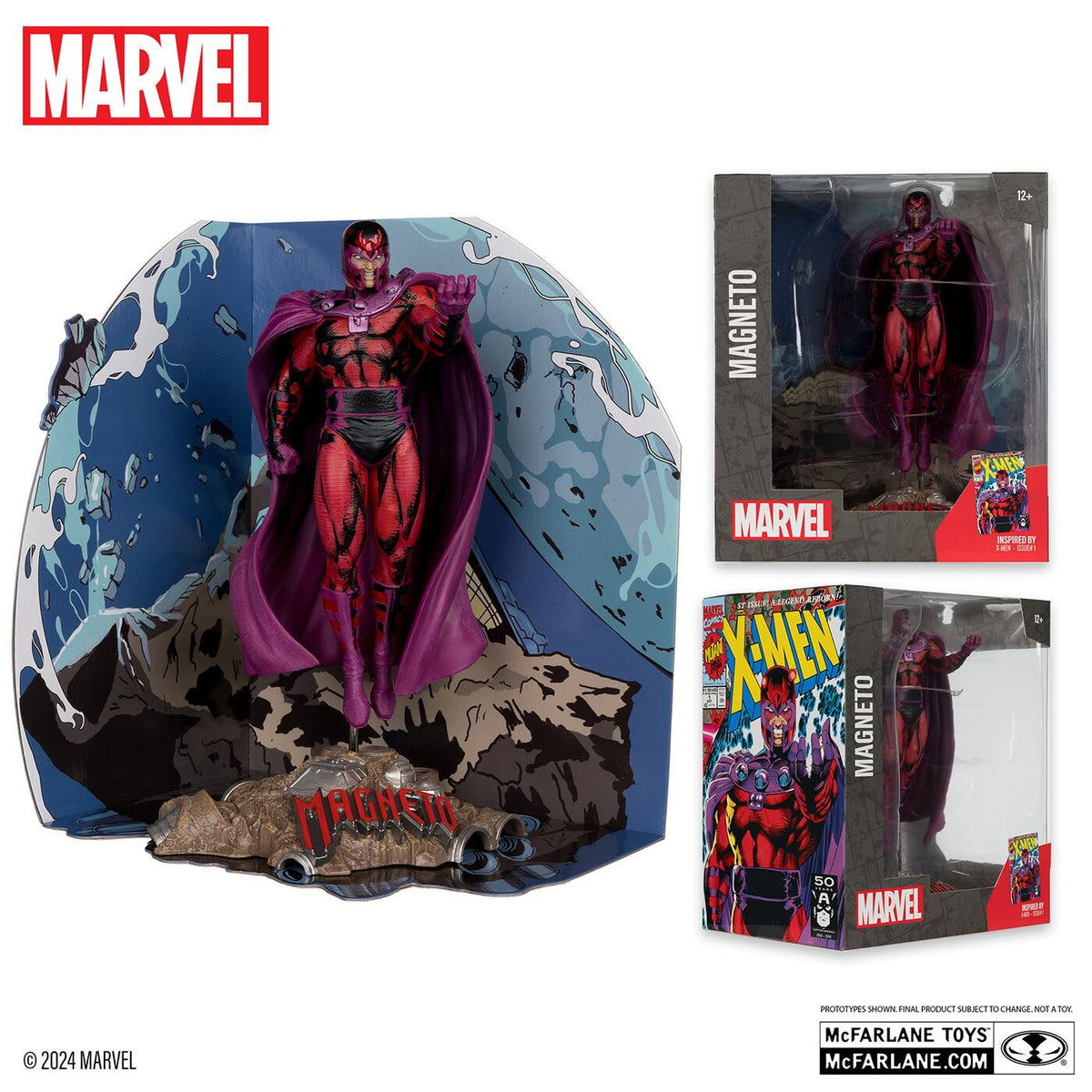 マクファーレン・トイズ マーベル シーン・フィギュア #010 マグニートー ジム・リー／X-MEN Vol.2 #11/6 スタチューフィギュア 未開封
