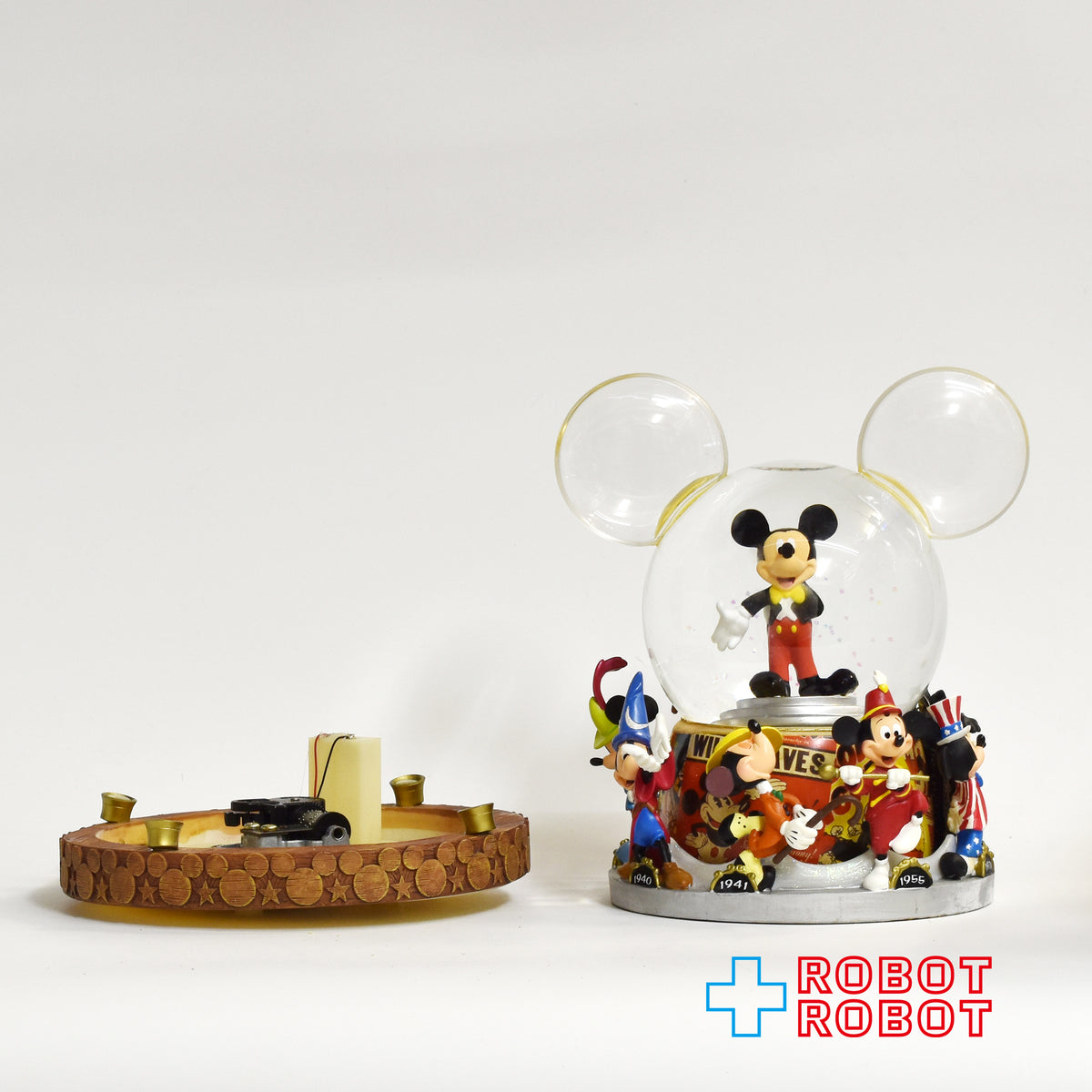 WDW ディズニー ミッキーマウス ミュージカル ムーブメント オルゴール スノーグローブ スタチュー フィギュア 箱入 ※難有り