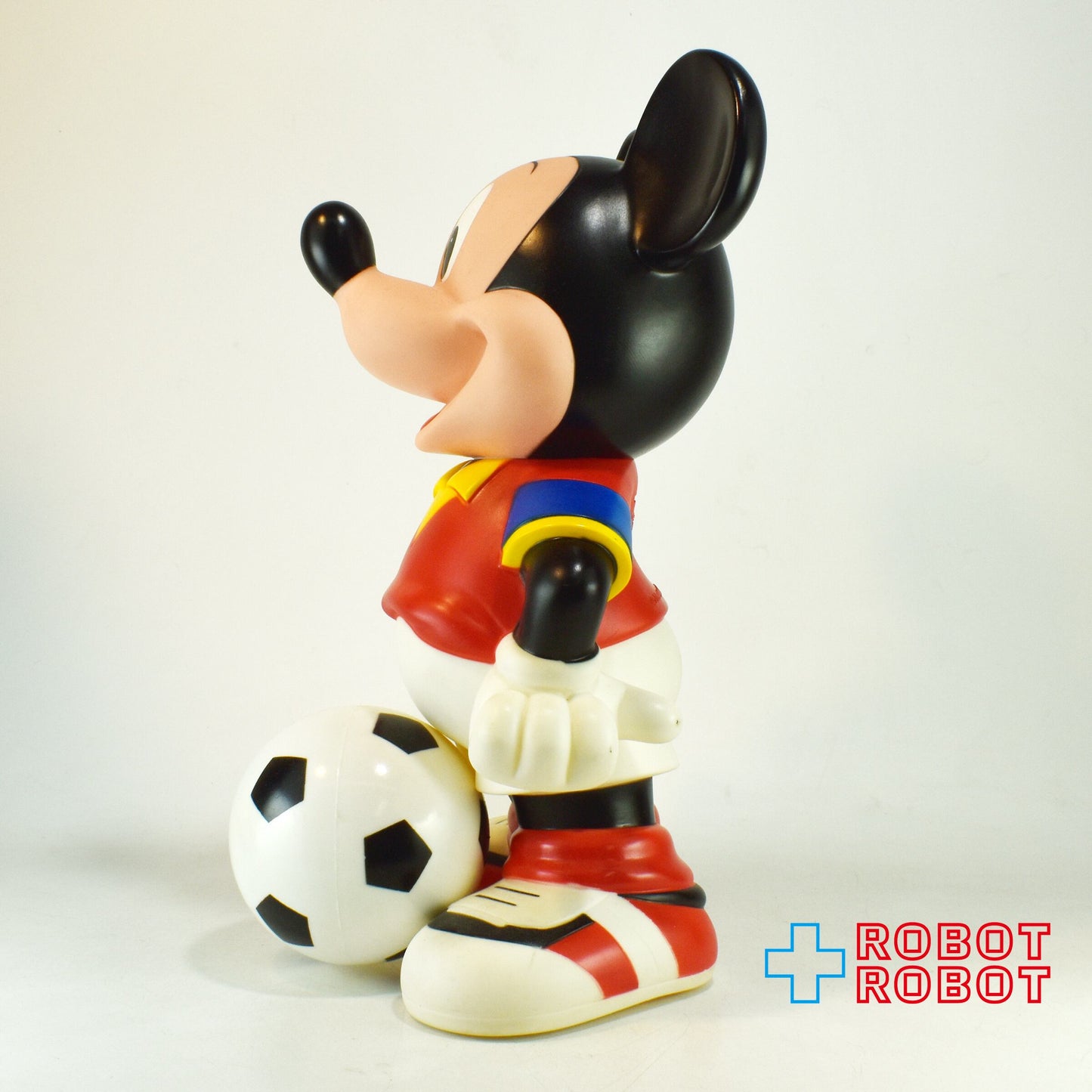 三菱銀行 ディズニー ミッキーマウス サッカー ソフビ貯金箱