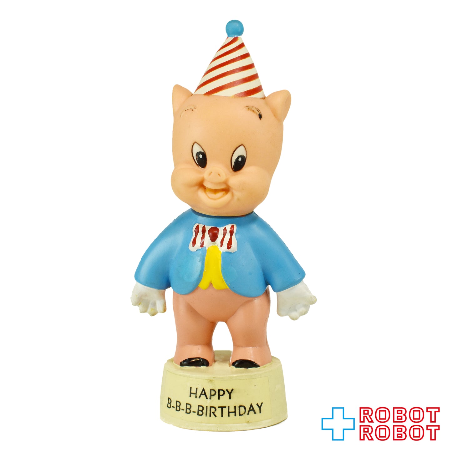 Dakin ルーニー・テューンズ ポーキー・ピッグ ” HAPPY B-B-B-BIRTHDAY " ラバーフェイス 人形 1970