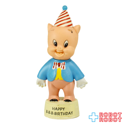 Dakin ルーニー・テューンズ ポーキー・ピッグ ” HAPPY B-B-B-BIRTHDAY " ラバーフェイス 人形 1970