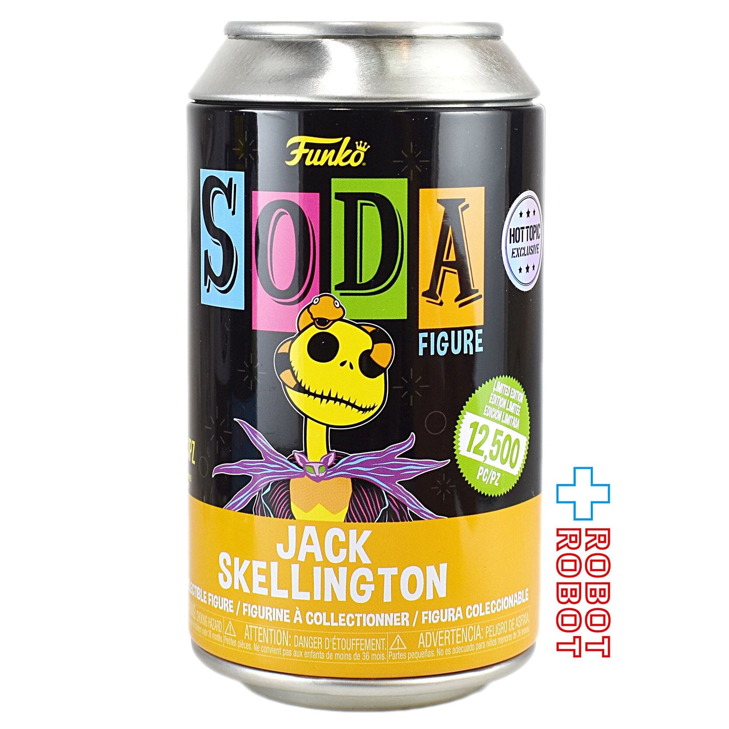 ファンコ SODA ソーダ缶 ナイトメアー・ビフォア・クリスマス ジャック・スケリントン ビニールフィギュア 未開封 ホットトピック限定