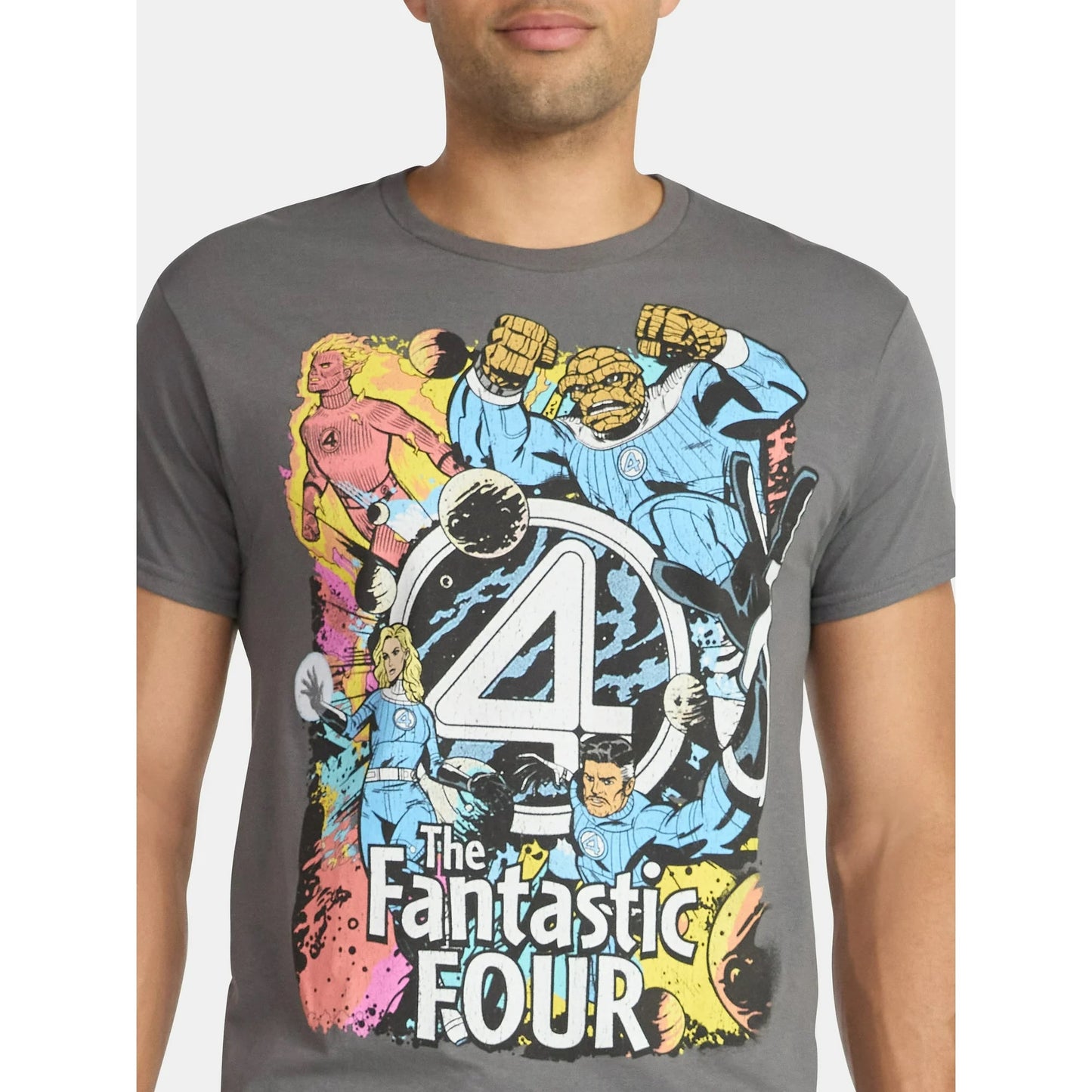 マーベル Tシャツ ファンタスティック4 ファーストステップ グラフィック グレー