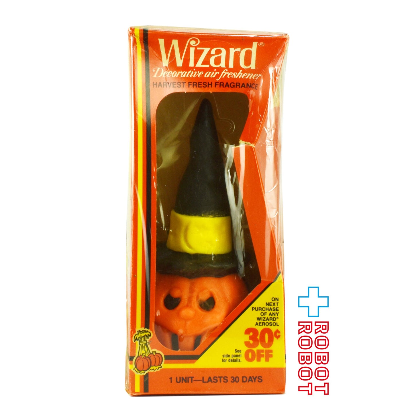 ウィザード ハロウィン 魔女の帽子をかぶったカボチャ エアフレッシュナー フィギュア 1980年代  箱入 *難あり