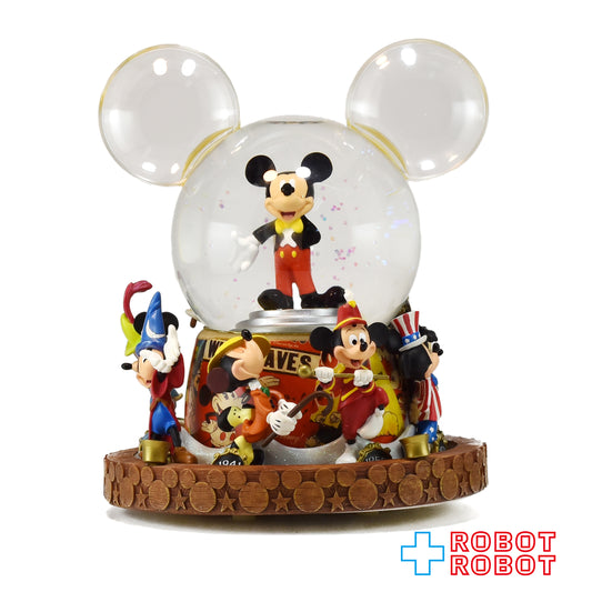 ※難有り：WDW ディズニー ミッキーマウス ミュージカル ムーブメント オルゴール スノーグローブ スタチュー フィギュア 箱入