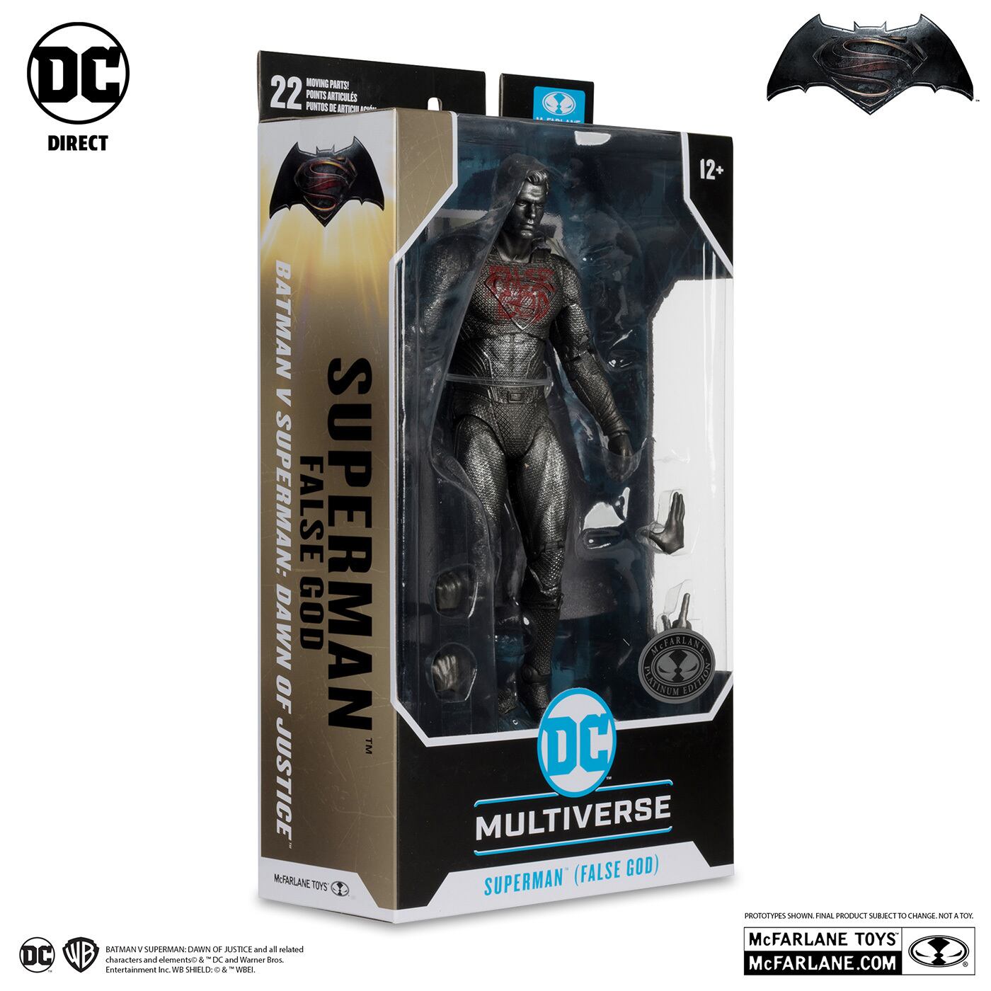 マクファーレン・トイズ DCマルチバース バットマン vs スーパーマン ジャスティスの誕生 スーパーマン 偽りの神 プラチナム・エディション 7インチ アクションフィギュア 未開封