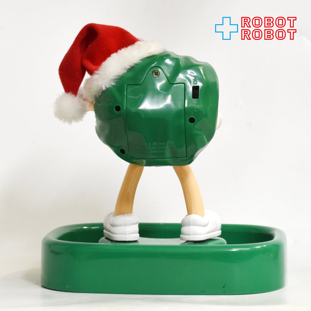 M&M's エムアンドエムズ レッド サンタ帽 トーキング アニメイテッド クリスマス キャンディー ディッシュ 緑 企業物
