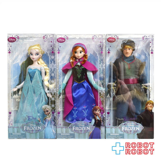 ディズニーストア クラシックドールコレクション アナと雪の女王 アナ・エルサ・クリストフ 3体セット アクションドール 未開封