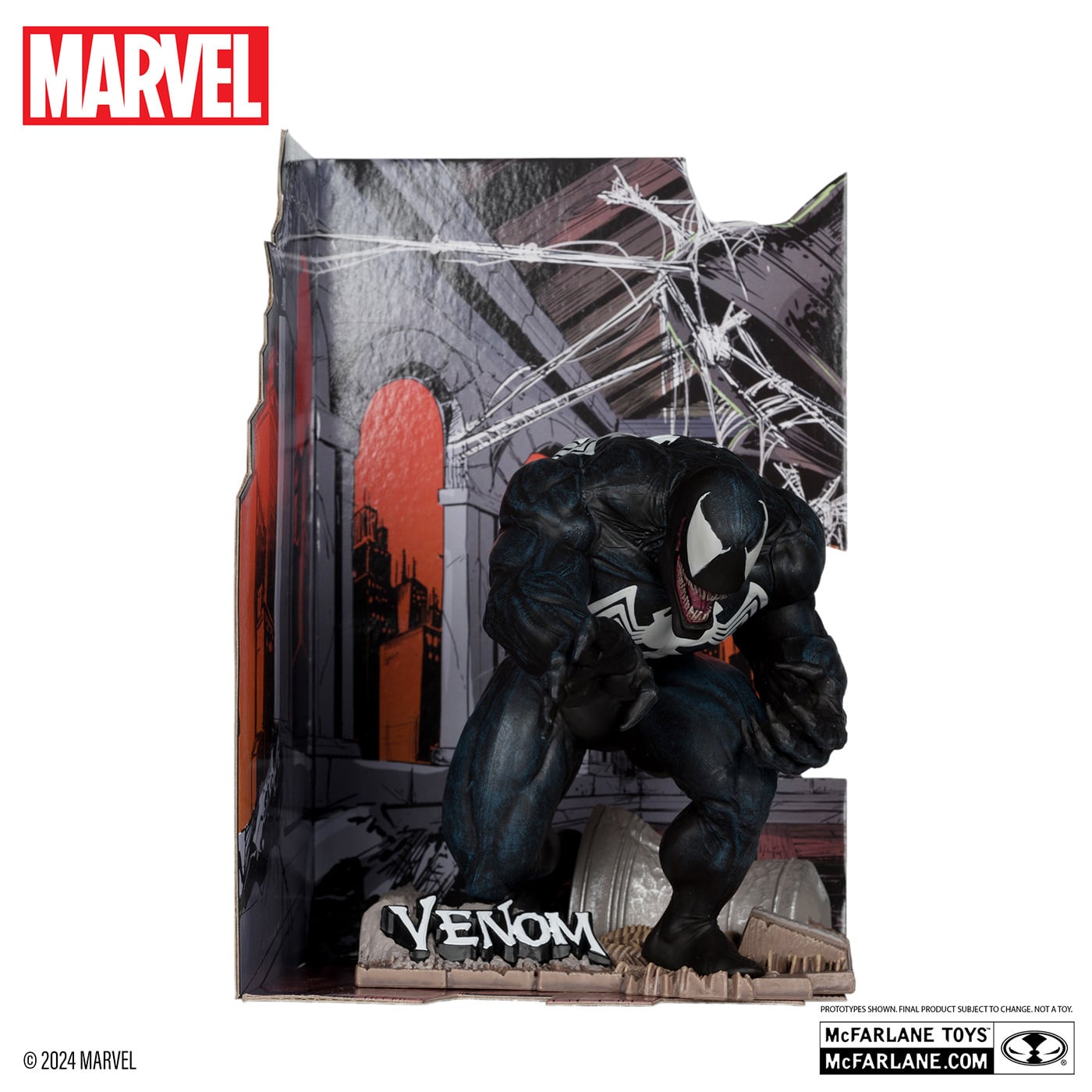 マクファーレン・トイズ マーベル シーン・フィギュア #007 ヴェノム トッド・マクファーレン・トイズ／The Amazing Spider-Man Vol.1 #316 1/6 スタチューフィギュア 未開封 ※難有り