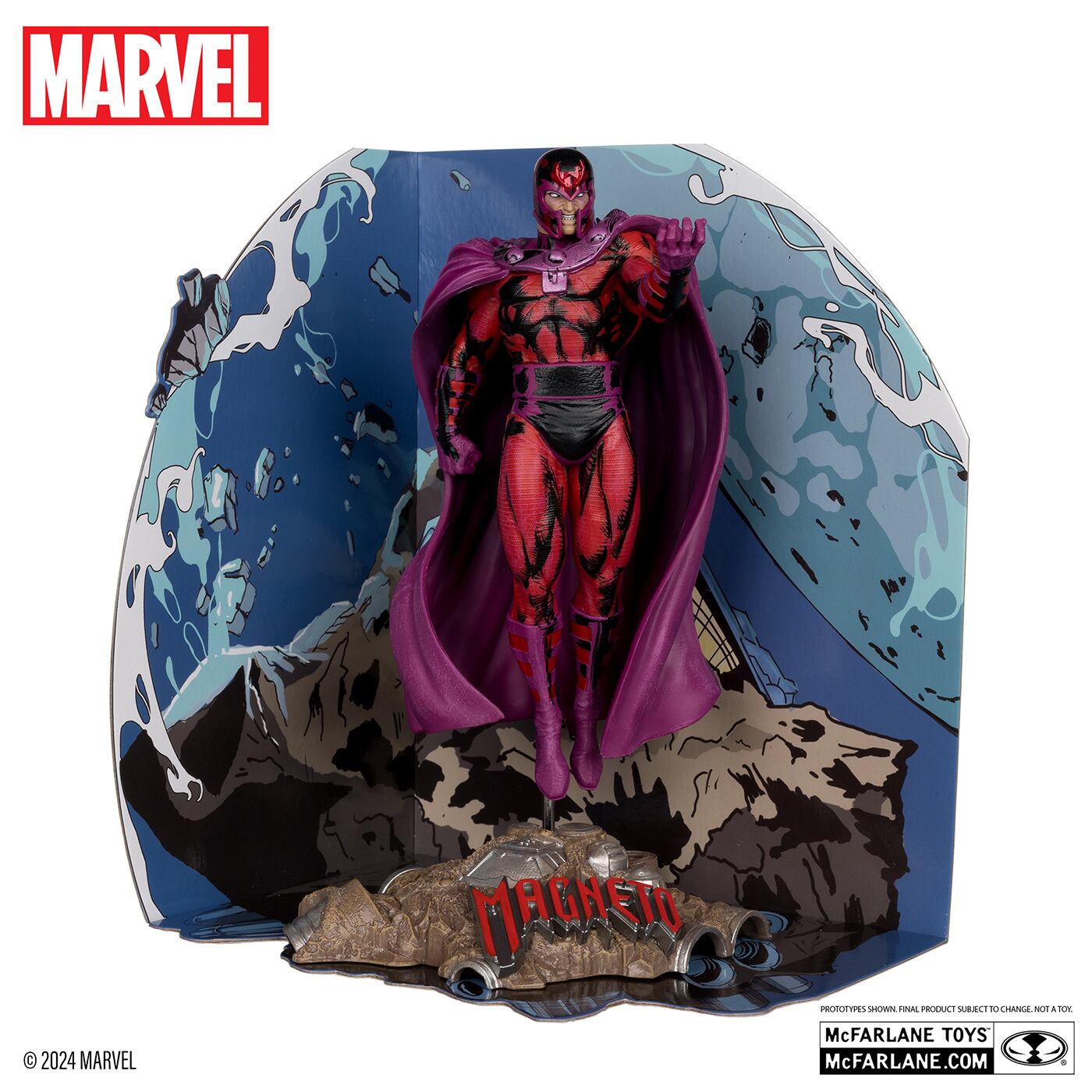 マクファーレン・トイズ マーベル シーン・フィギュア #010 マグニートー ジム・リー／X-MEN Vol.2 #11/6 スタチューフィギュア 未開封