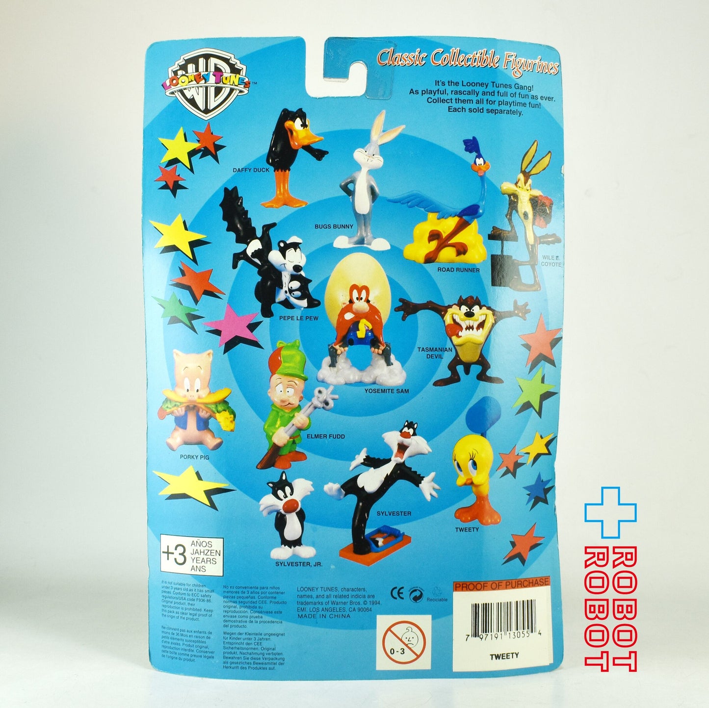 ワーナー・ブラザース ルーニー・テューンズ  バッグス・バニー・アンド・フレンズ コレクタブルフィギュア クラシックコレクション トゥイーティー 青ハンマー PVCフィギュア 1994 未開封