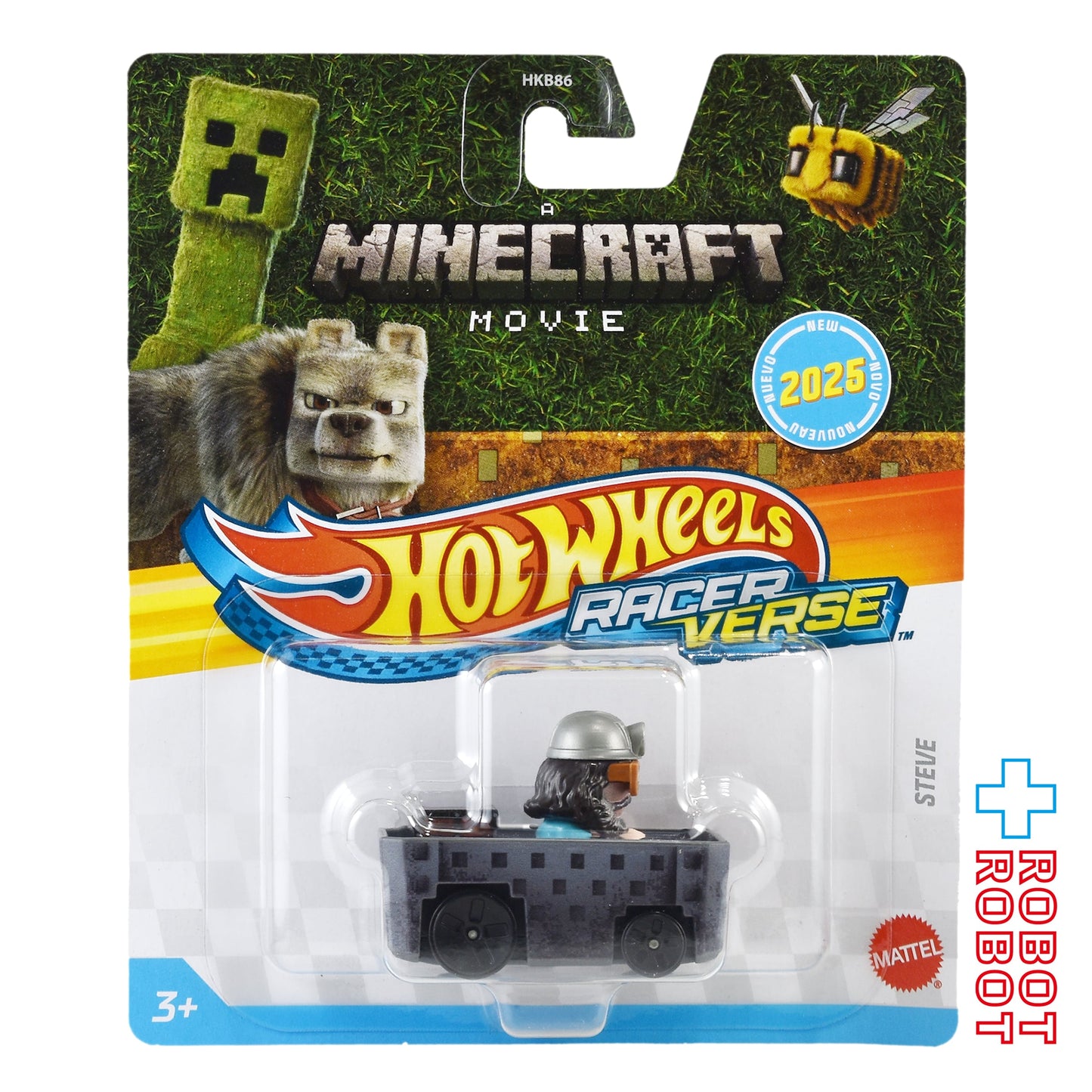 ホットウィール レーサーバース 2025 マインクラフト / ザ・ムービー スティーブ ダイキャスト メタルビークル ミニカー 未開封