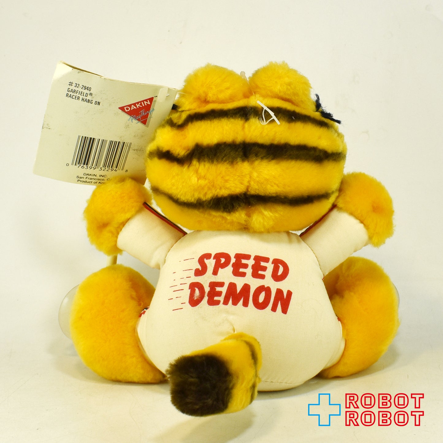 Dakin ガーフィールド レーサー SPEED DEMON 吸盤付ぬいぐるみ人形 紙タグ付き