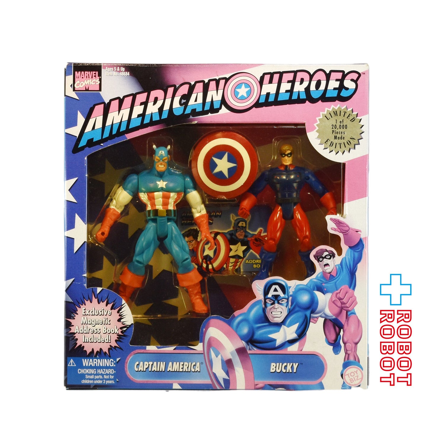 トイビズ マーベルコミックス アメリカンヒーローズ キャプテン・アメリカ & バッキー 6インチ アクションフィギュア 開封箱入
