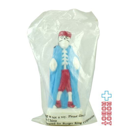 バーガーキング ビートルジュース 水色 キッズミールトイ ミニソフビフィギュア 1989 袋入未開封