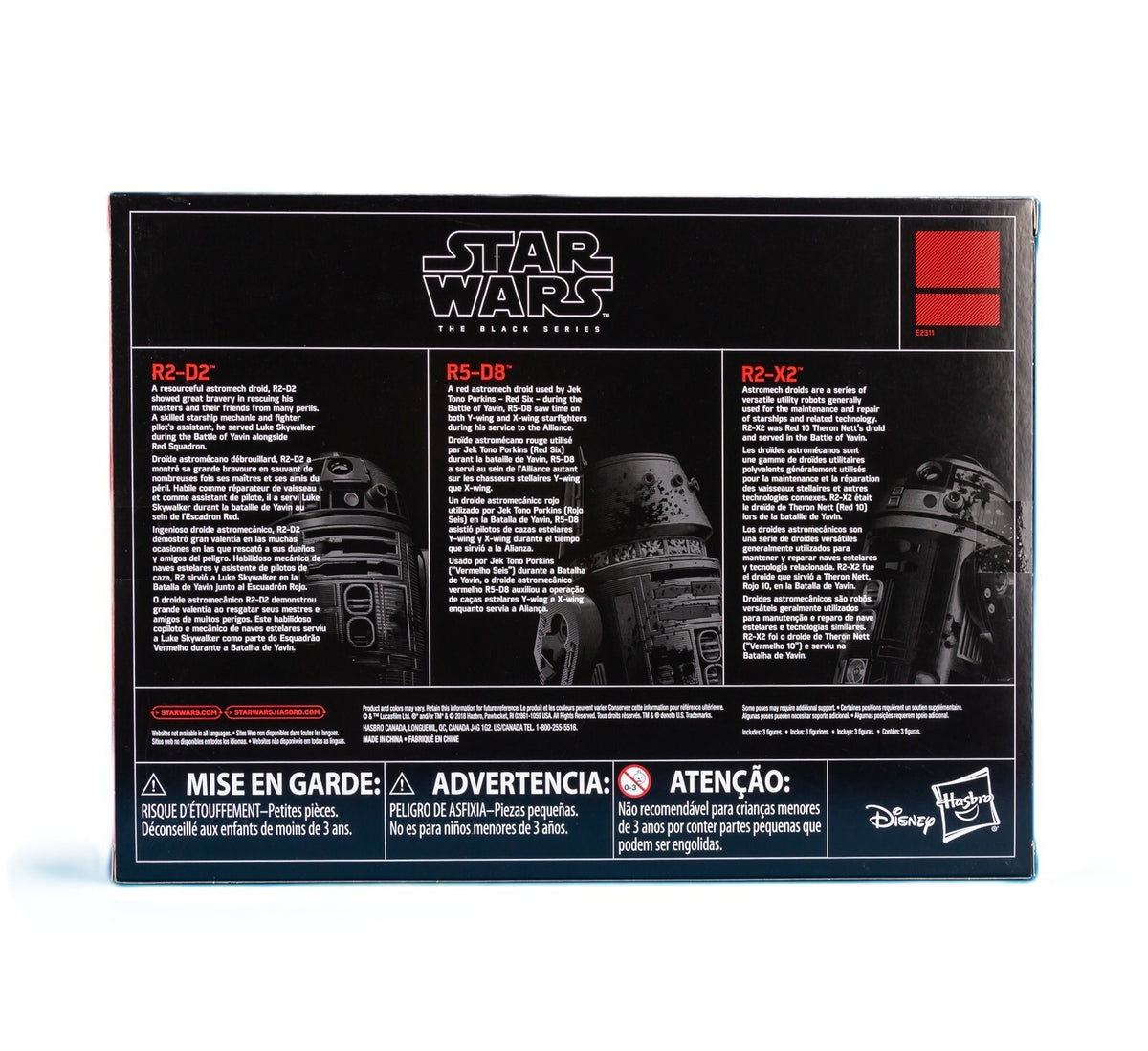 スター・ウォーズ ブラックシリーズ 限定 2018 レッド中隊ドロイド R2-D2 R2-X2 R5-D8 [ANH] 6インチフィギュア 3パック