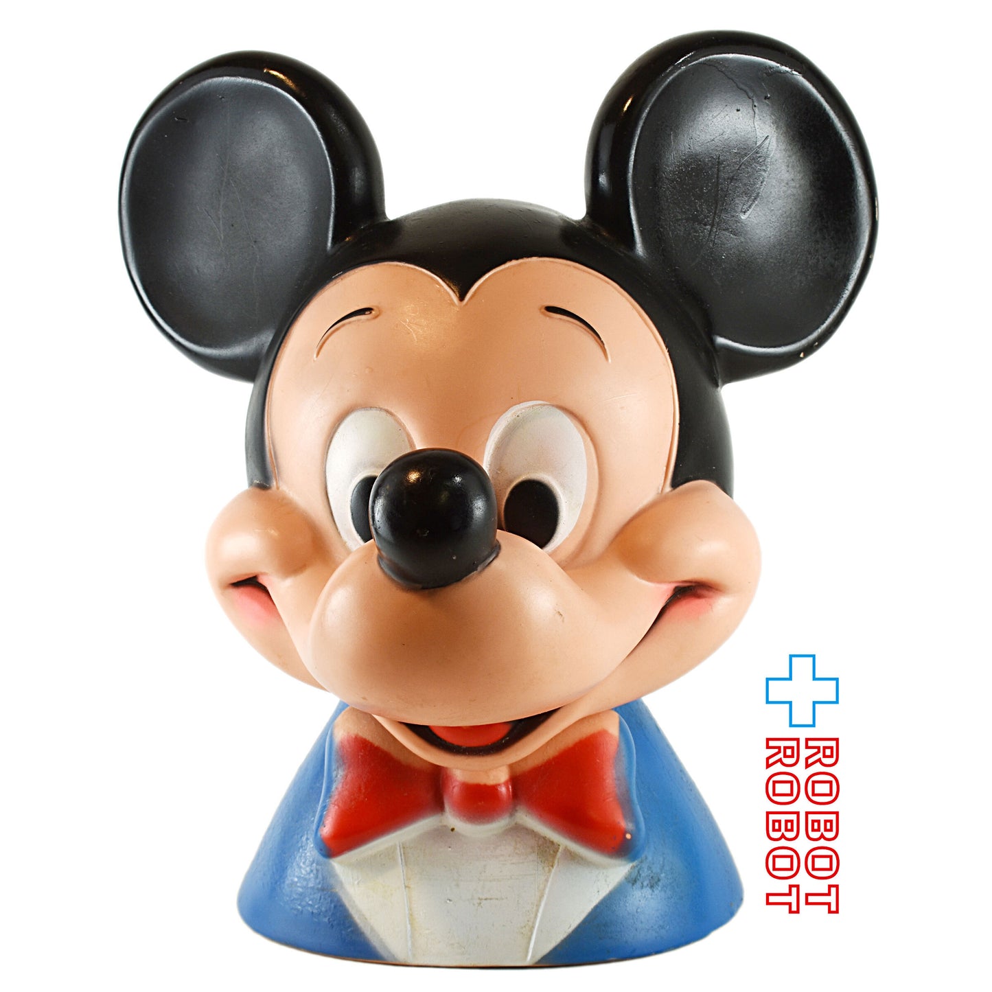 プレイパル ディズニー ミッキーマウス ヘッドソフビ貯金箱 1971 底蓋付