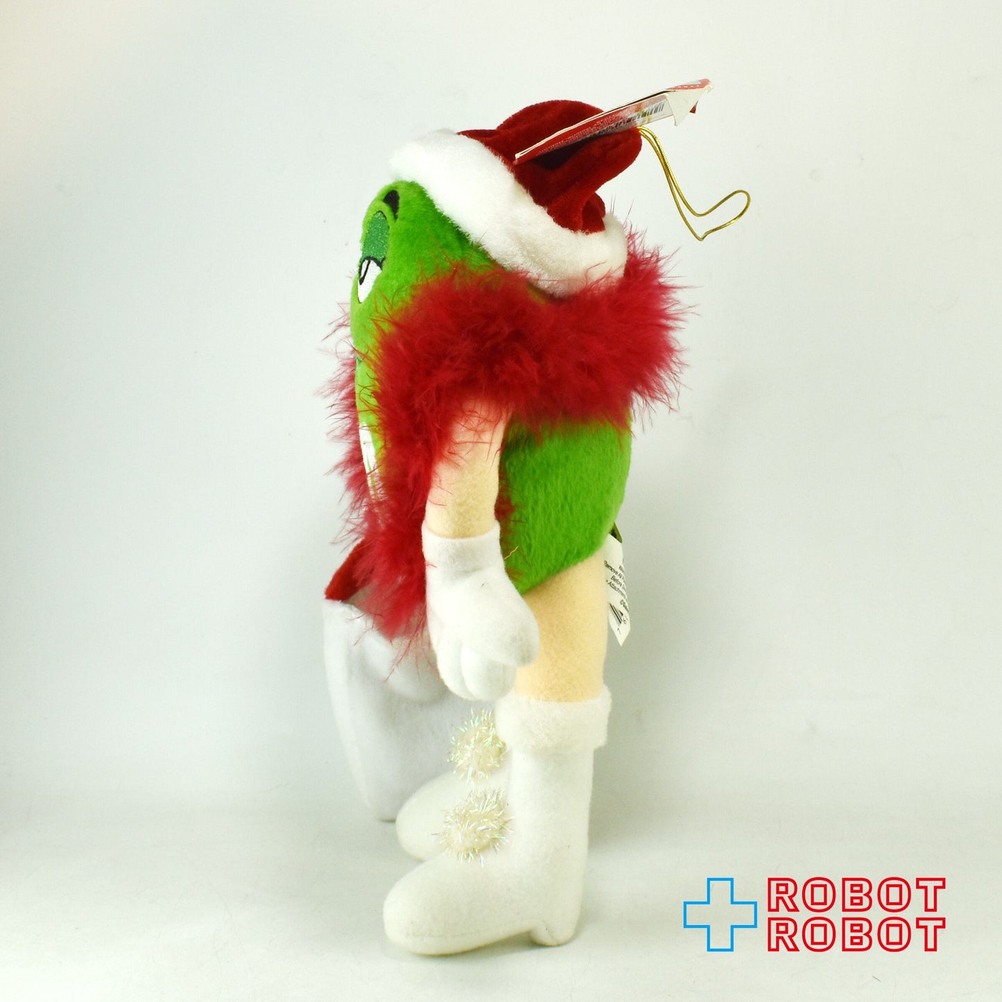 M&M's サンタ グリーン エムアンドエムズ ぬいぐるみ人形 紙タグ付き