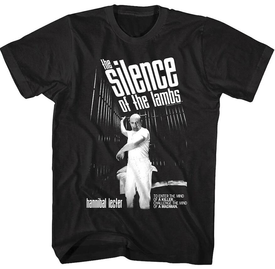 羊たちの沈黙 ハンニバル・レクター グラフィック Tシャツ ブラック アメリカンクラシックス