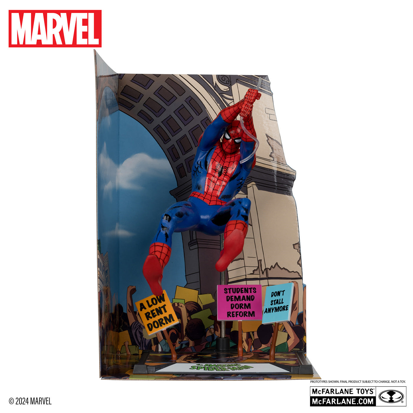 マクファーレン マーベル シーン・フィギュア #006 スパイダーマン ジョン・ロミータ Sr.／The Amazing Spider-Man Vol.1 #68 1/6 スタチューフィギュア 未開封 ※難有り