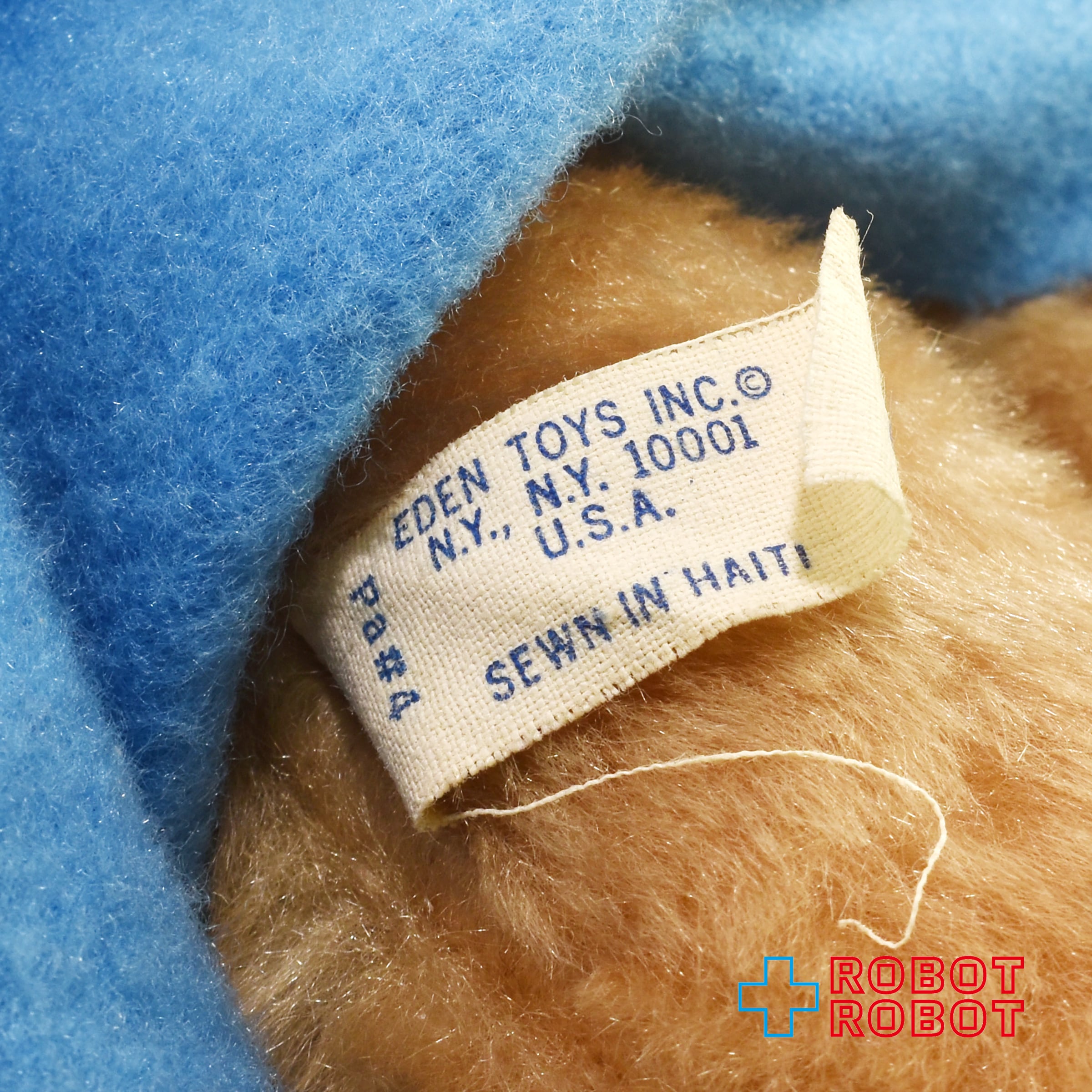 エデン社 パディントン ぬいぐるみ人形 黄色帽子 水色ボタン 36cm 1975