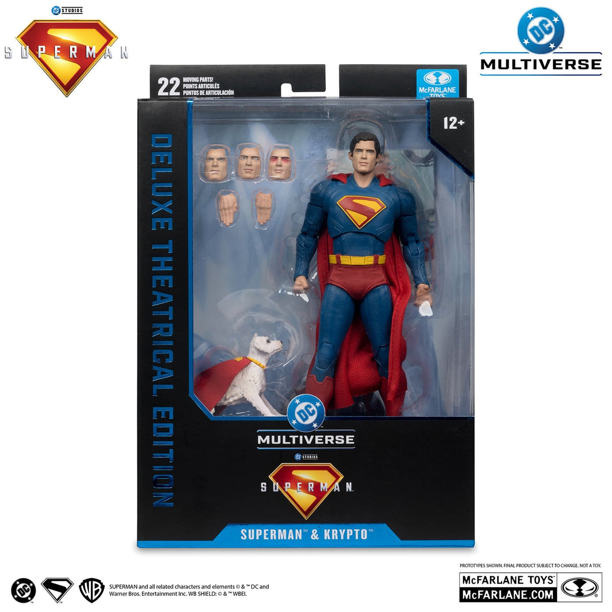 マクファーレン・トイズ DCマルチバース スーパーマン (2025) デラックス・シアトリカル・エディション スーパーマン & クリプト 7インチ アクションフィギュア 国内版 未開封