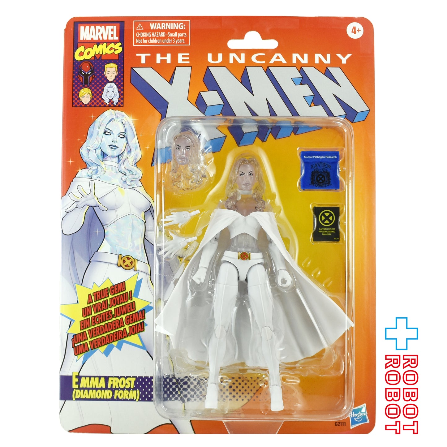 マーベルレジェンド レトロパッケージ シリーズ X-MEN アンキャニー エマ・フロスト（ダイアモンド・フォーム） 6インチ アクションフィギュア 国内版 未開封