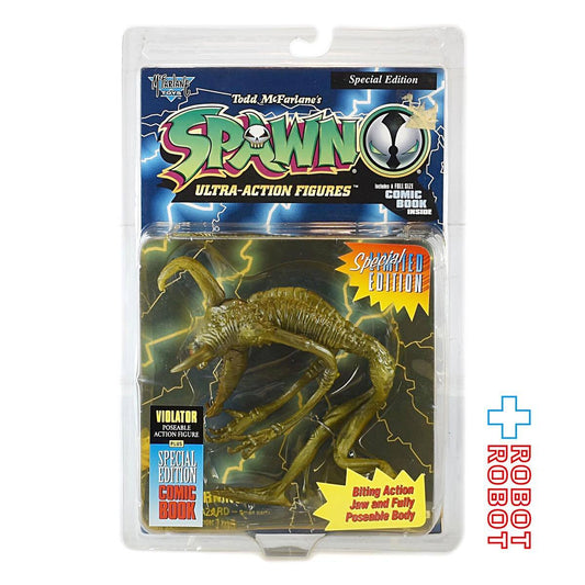 マクファーレン・トイズ SPAWN スペシャルエディション バイオレーター ゴールド w/ コミックブック ウルトラアクションフィギュア 未開封