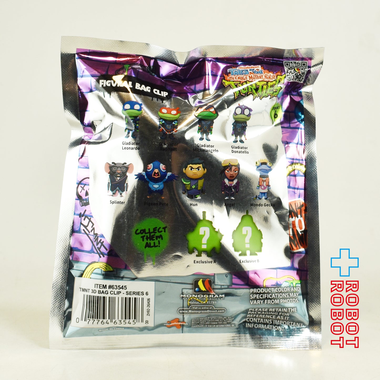 モノグラム フィギュラル バッグ クリップ TMNT テイルズ・オブ・ティーンエイジ・ミュータント・ニンジャ・タートルズ シリーズ6 1パック 未開封