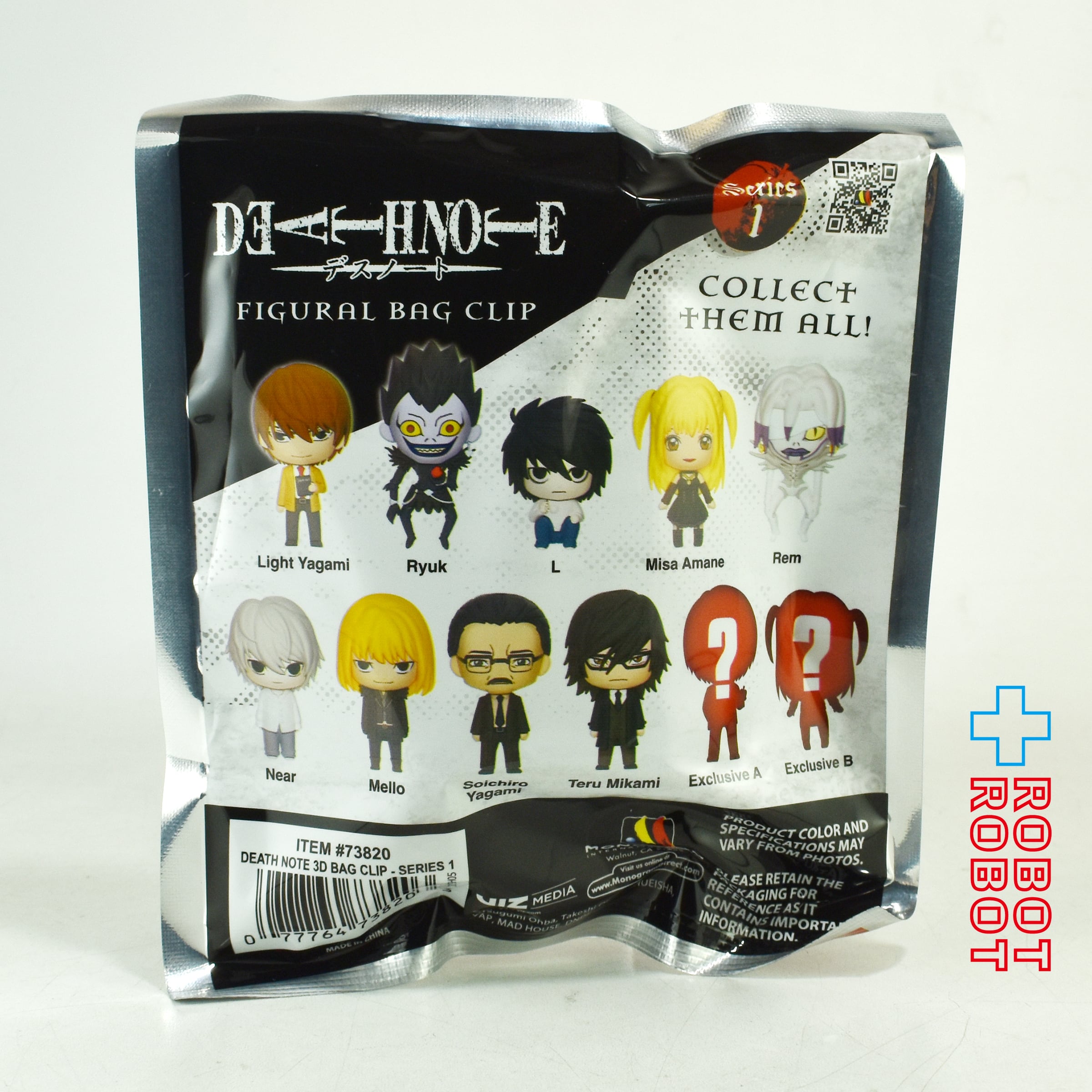 【未開封1パック】DEATH NOTE デスノート　特別版　10枚入り モノグラム フィギュラル バッグ クリップ デスノート 1パック 未開封
