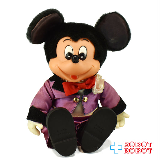 ヤングエポック TDL 東京ディズニーランド ミッキーマウス 紫タキシード ソフビ顔 ぬいぐるみ 紙タグ付き