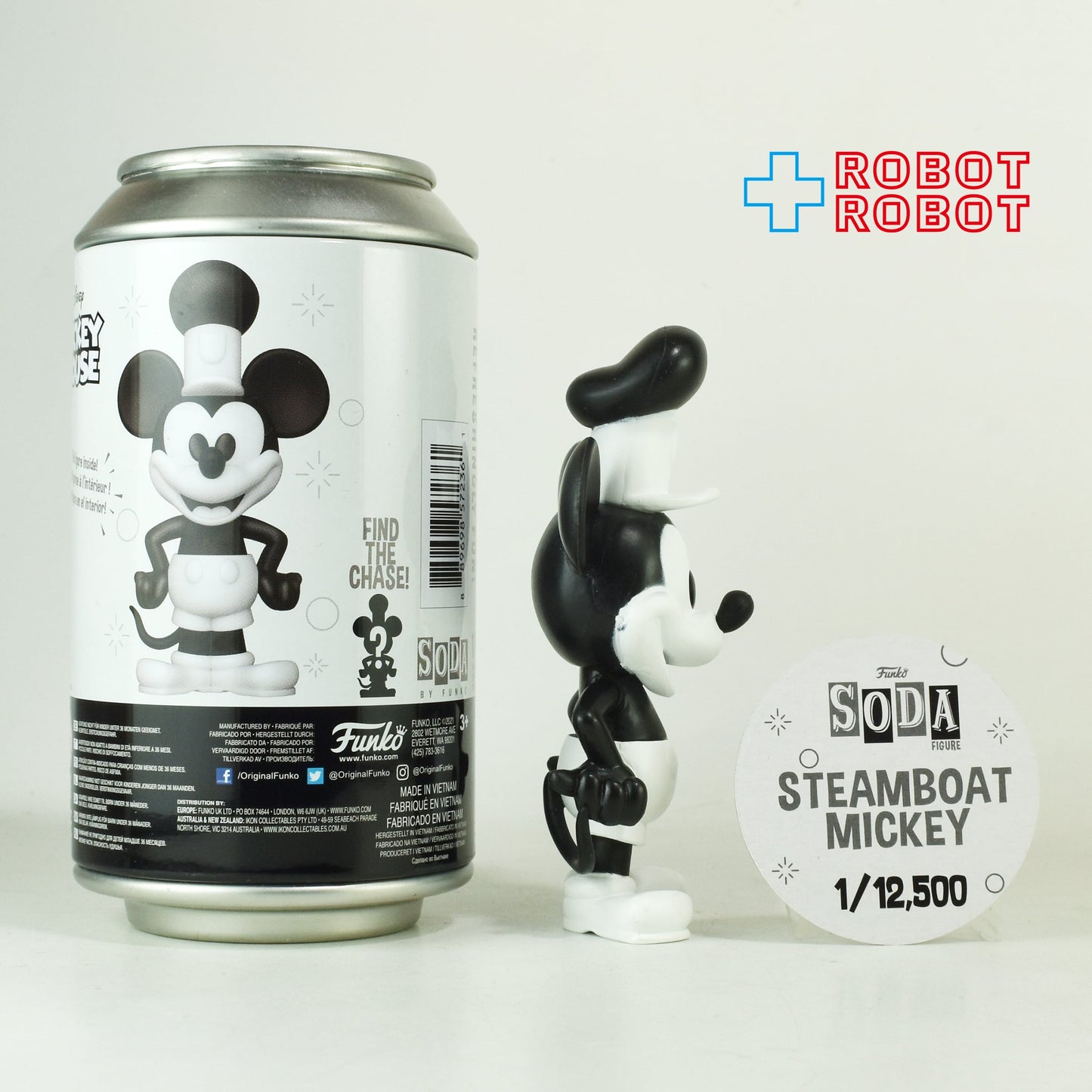 ファンコ SODA ソーダ缶 ディズニー 蒸気船ウィリー ミッキーマウス フィギュア 缶入り