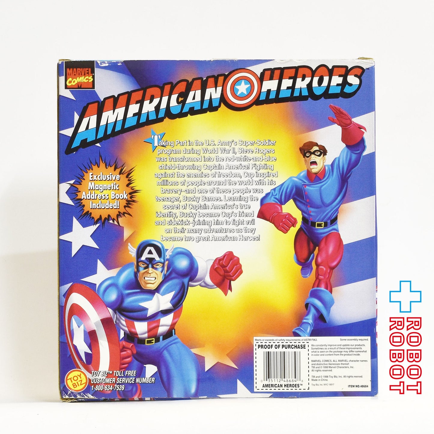 トイビズ マーベルコミックス アメリカンヒーローズ キャプテン・アメリカ & バッキー 6インチ アクションフィギュア 開封箱入