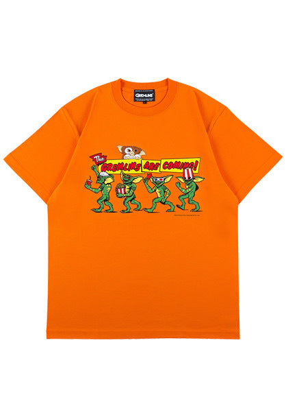 メディコム・トイ MLE グレムリン GREMLINS ARE COMING! オレンジ Tシャツ Mサイズ 紙タグ付き