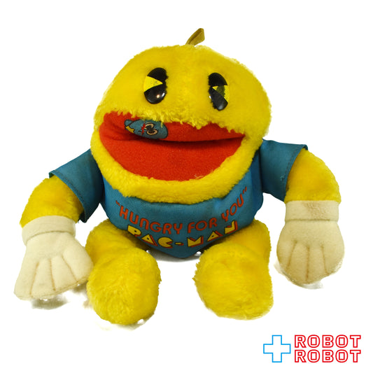 ニッカーボッカー パックマン 水色シャツ ハングリーフォーユウ ぬいぐるみ人形 1980's メイドイン 韓国